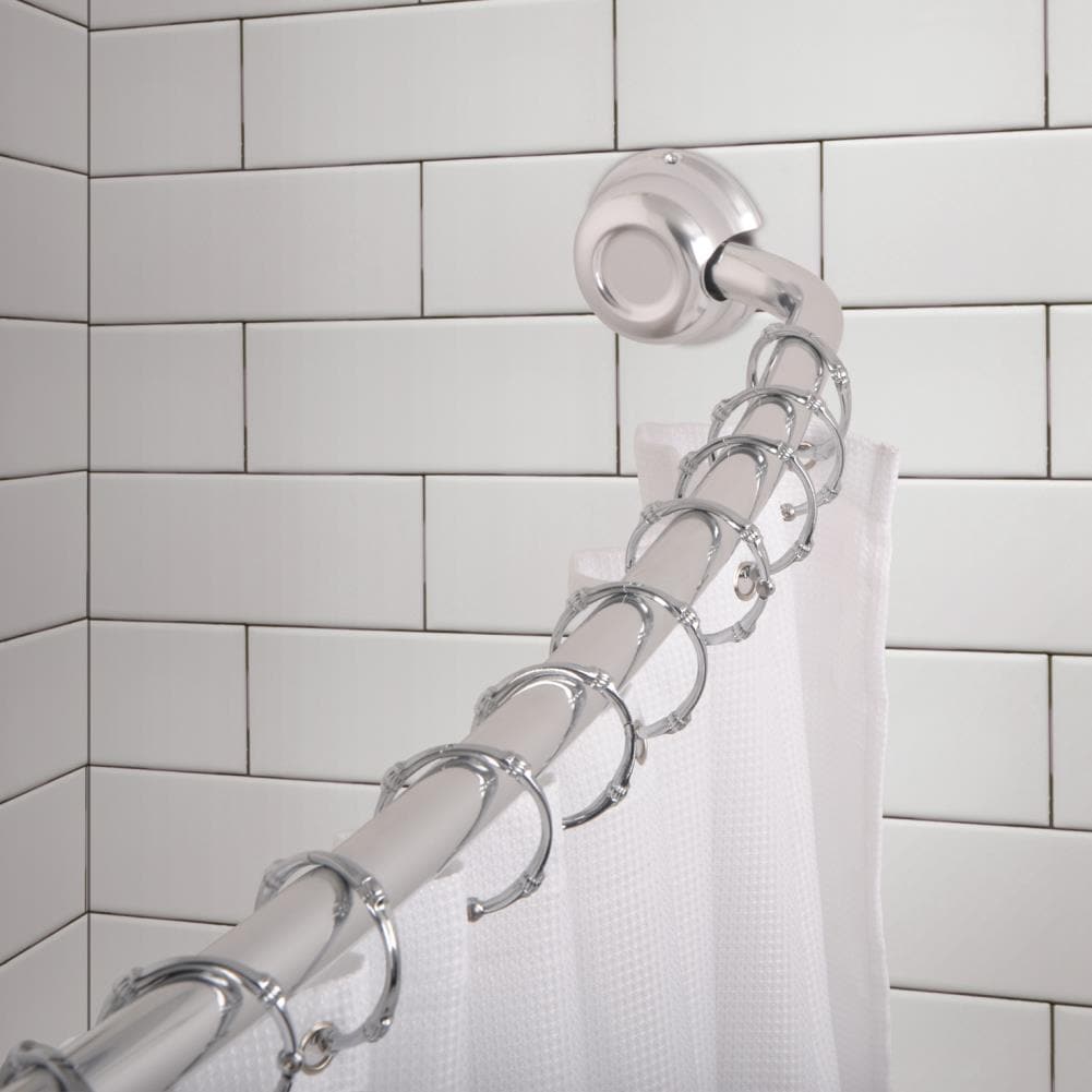 Jacuzzi 60-in to 72-in Chrome Tension Single Curve Adjustable Shower ...