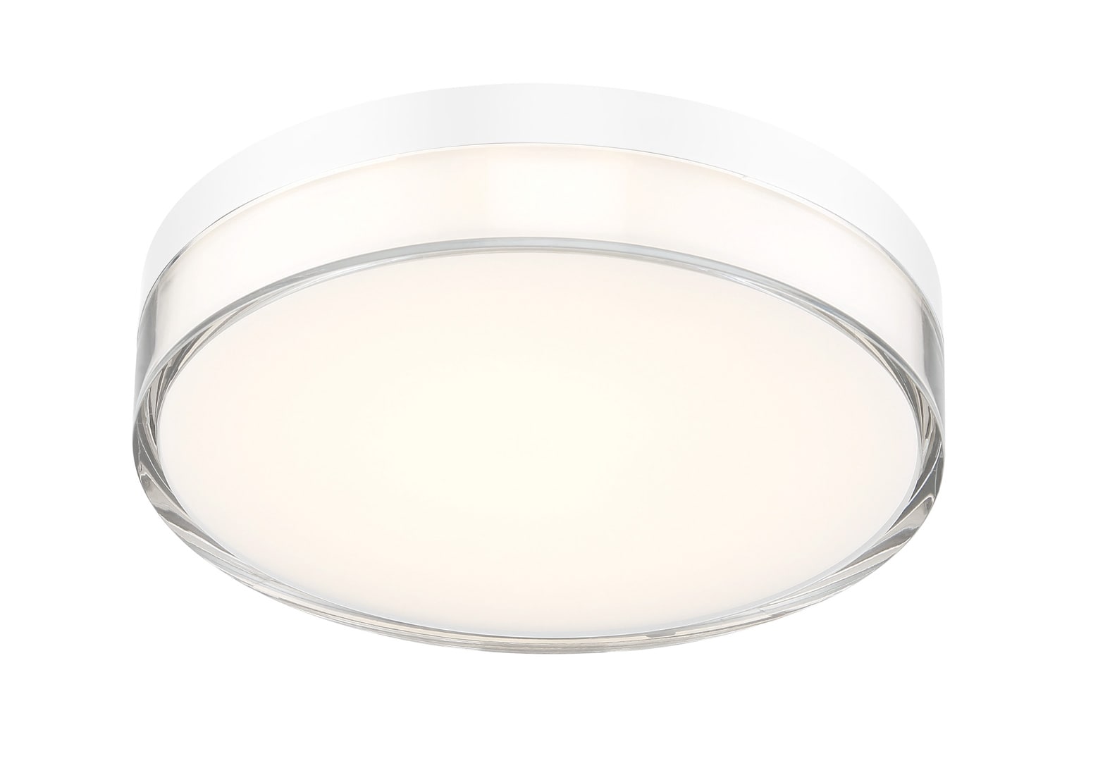 Minka Lavery 749-2-44-L Vantage 1 -Light 7-in Matte White Indoor/Outdoor Integrated LED Flush Mount Light