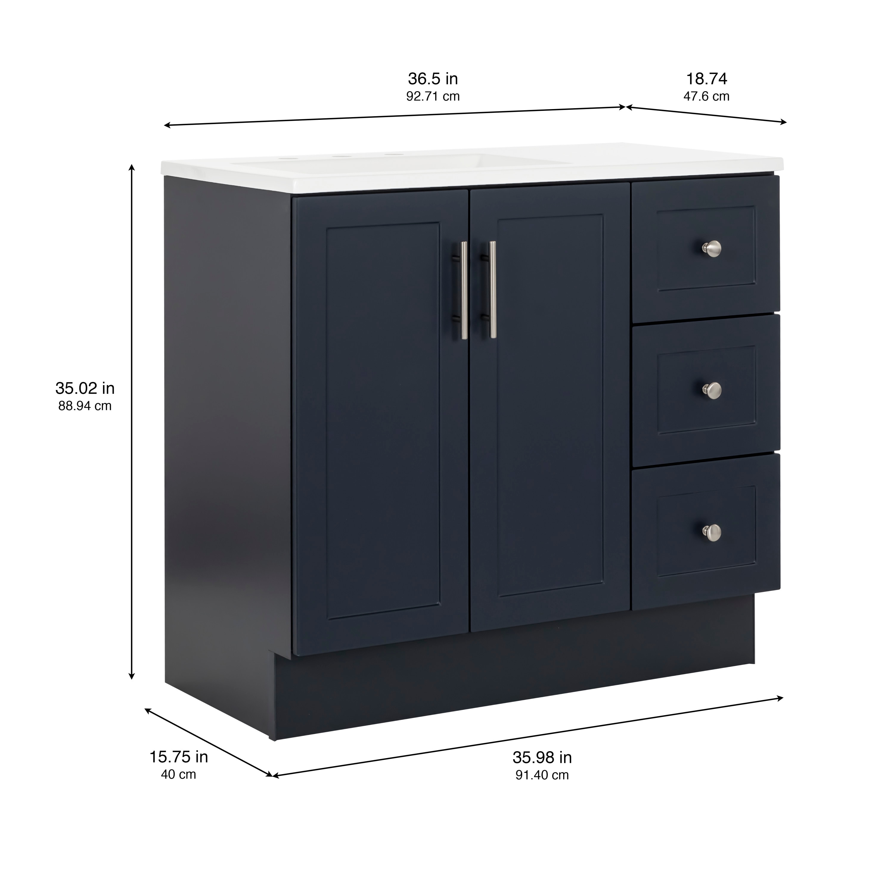 Project Source DV36P2-DB Bath-Vanity-Combo - View #4