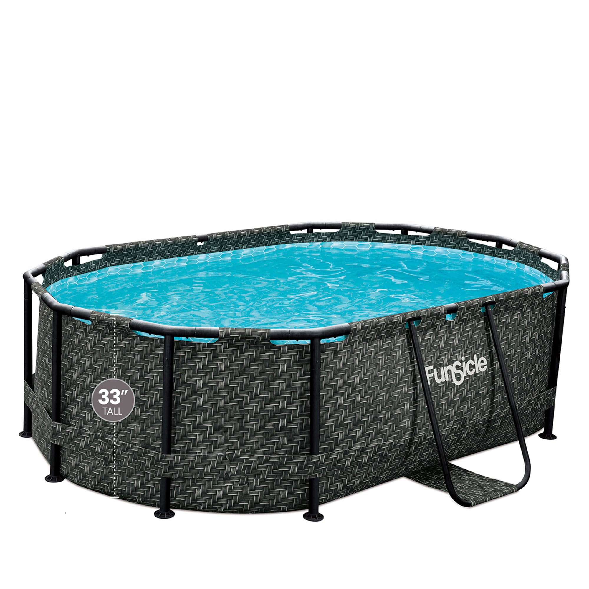 Funsicle 325068 9.83-Feet x 6.58-Feet x 33-Inches Metal frame Oval Above-Ground Pool with Filter Pump