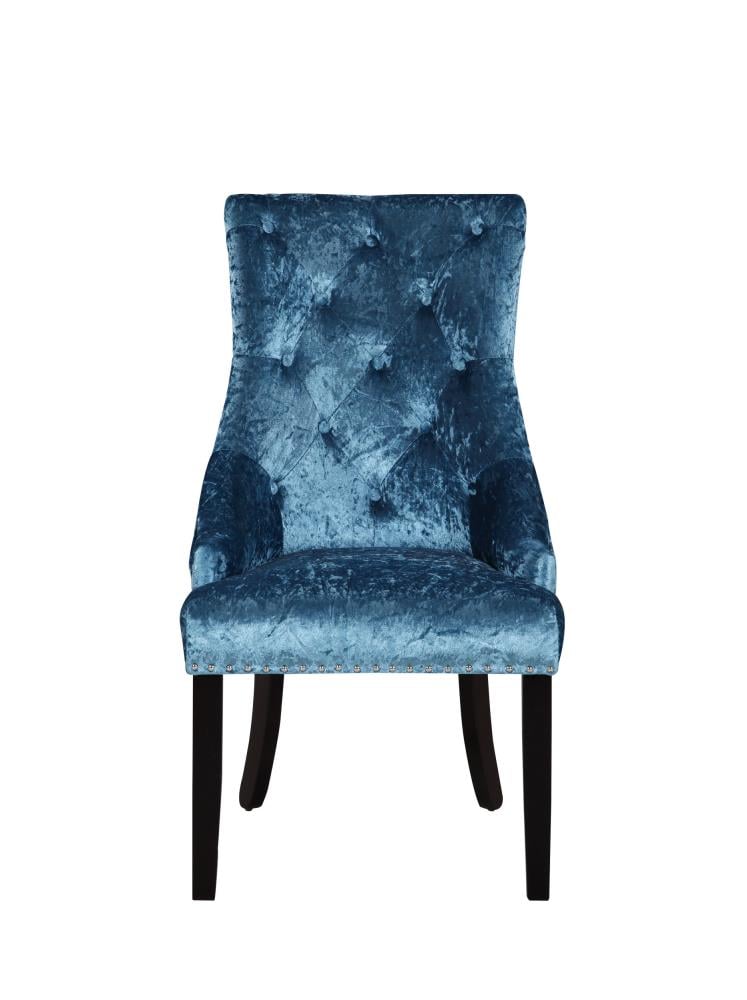 Chic Home Design Set Of 2 Raizel, Royal Blue Suede Dining Room Chairs