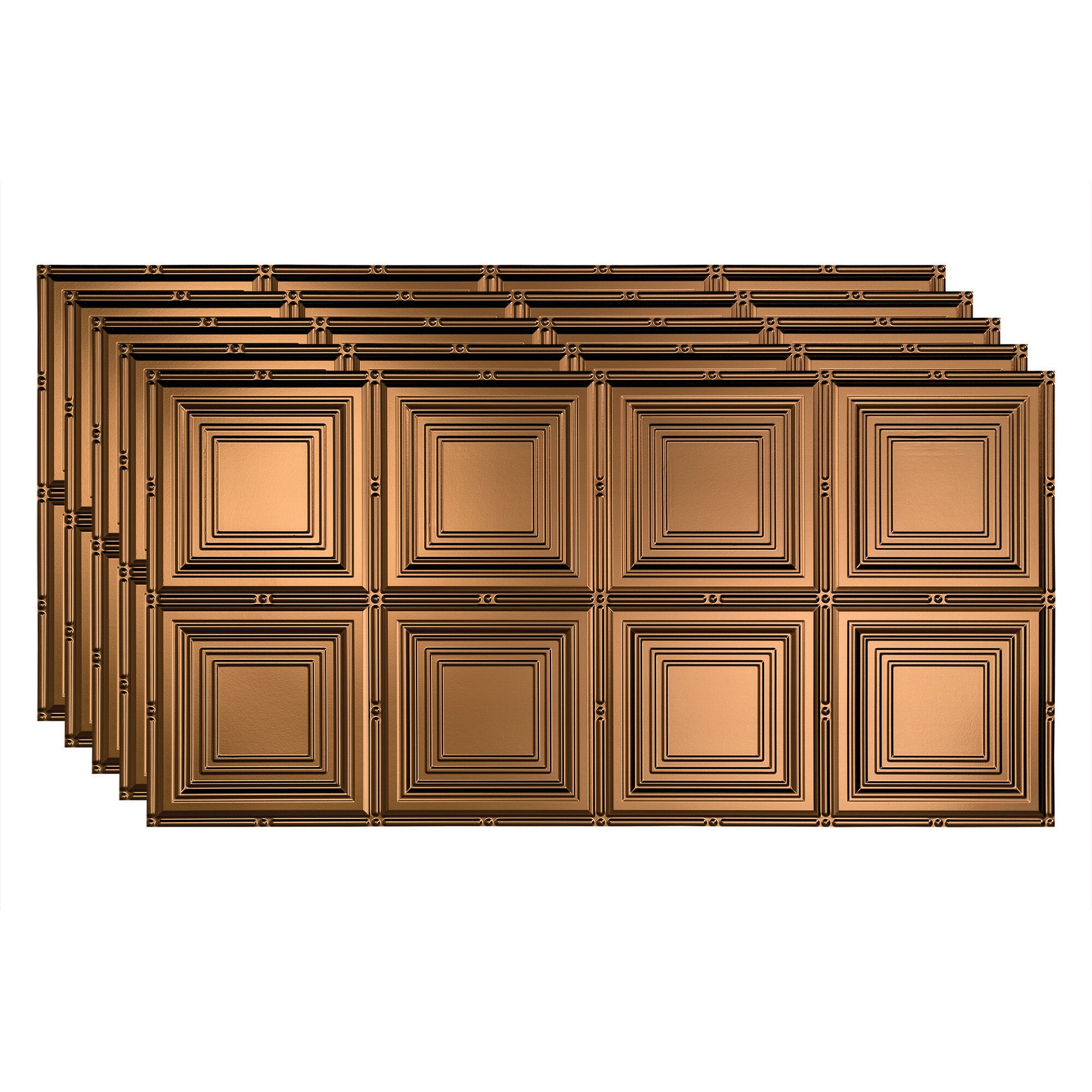 Fasade PG7826 4-ft x 2-ft Portrait Oil-rubbed Bronze PVC Surface-mount Ceiling Tile ( 5 -Pack, 40-Sq. Feet / Case )