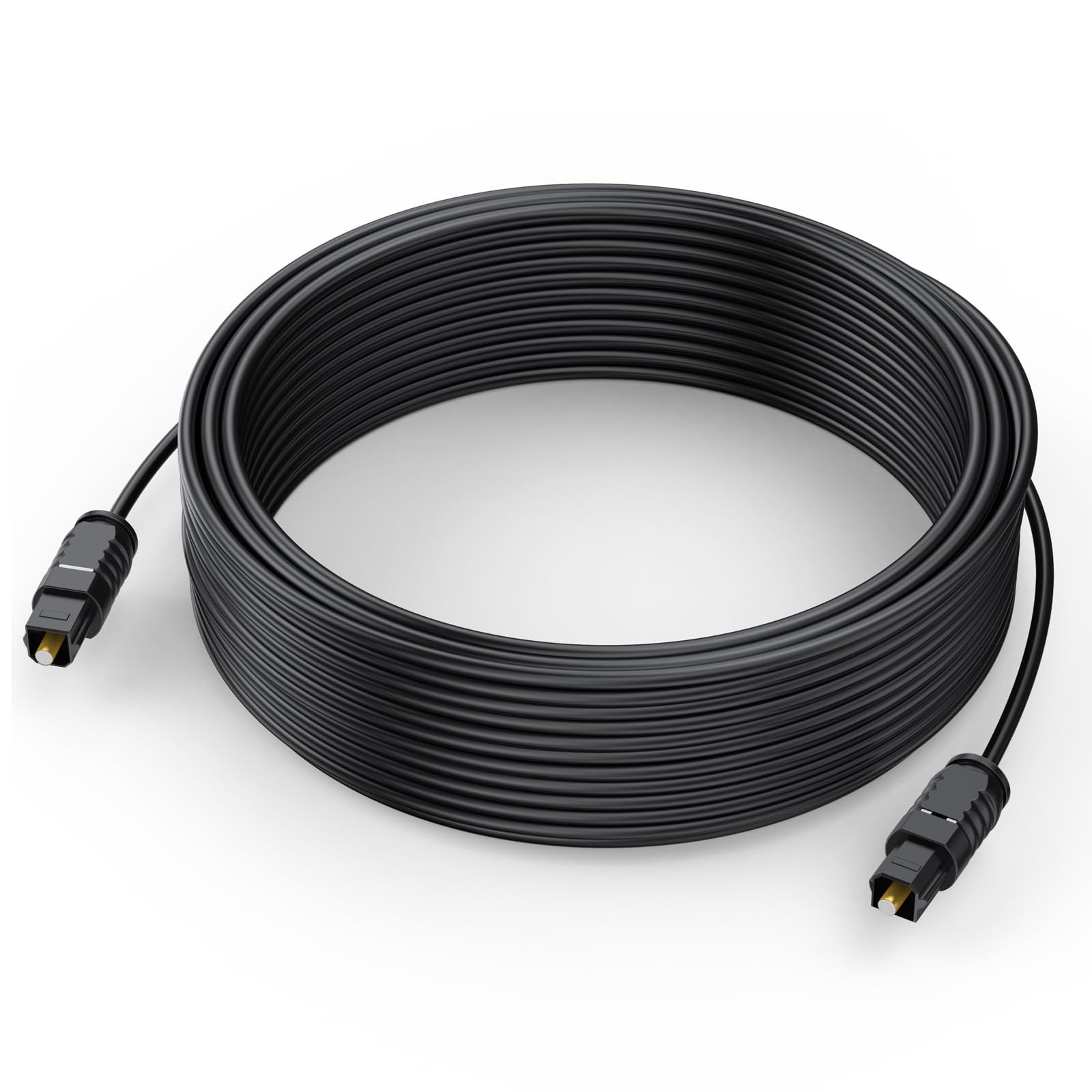 Aoibox  Optical Audio Cable 35ft Ultra Thin Digital Toslink SPDIF Fiber Optic Cord for TV Soundbar PS4 and Xbox