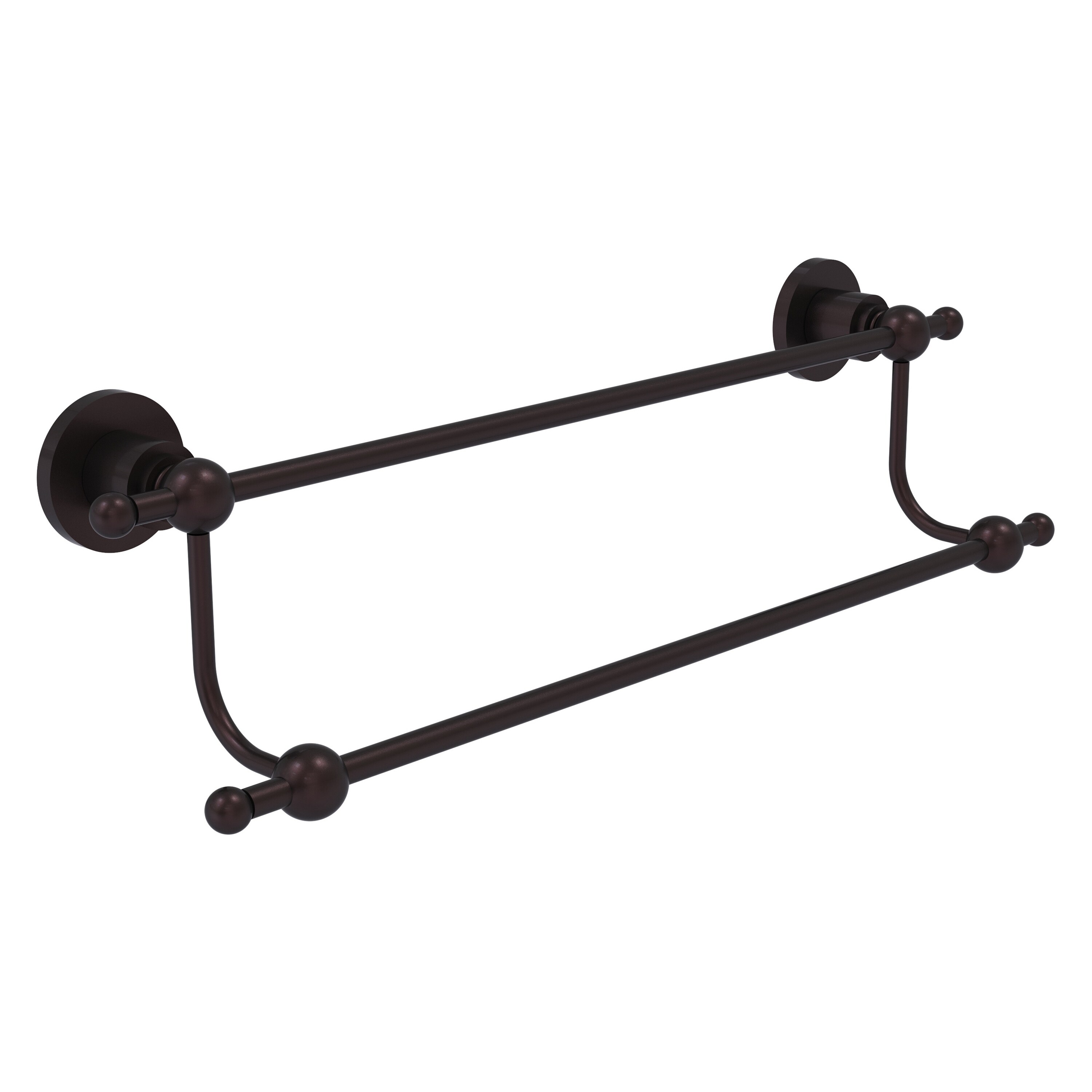 Allied Brass AP-72/24-ABZ Astor Place 24-in double Antique Bronze Wall mount Double Towel Bar