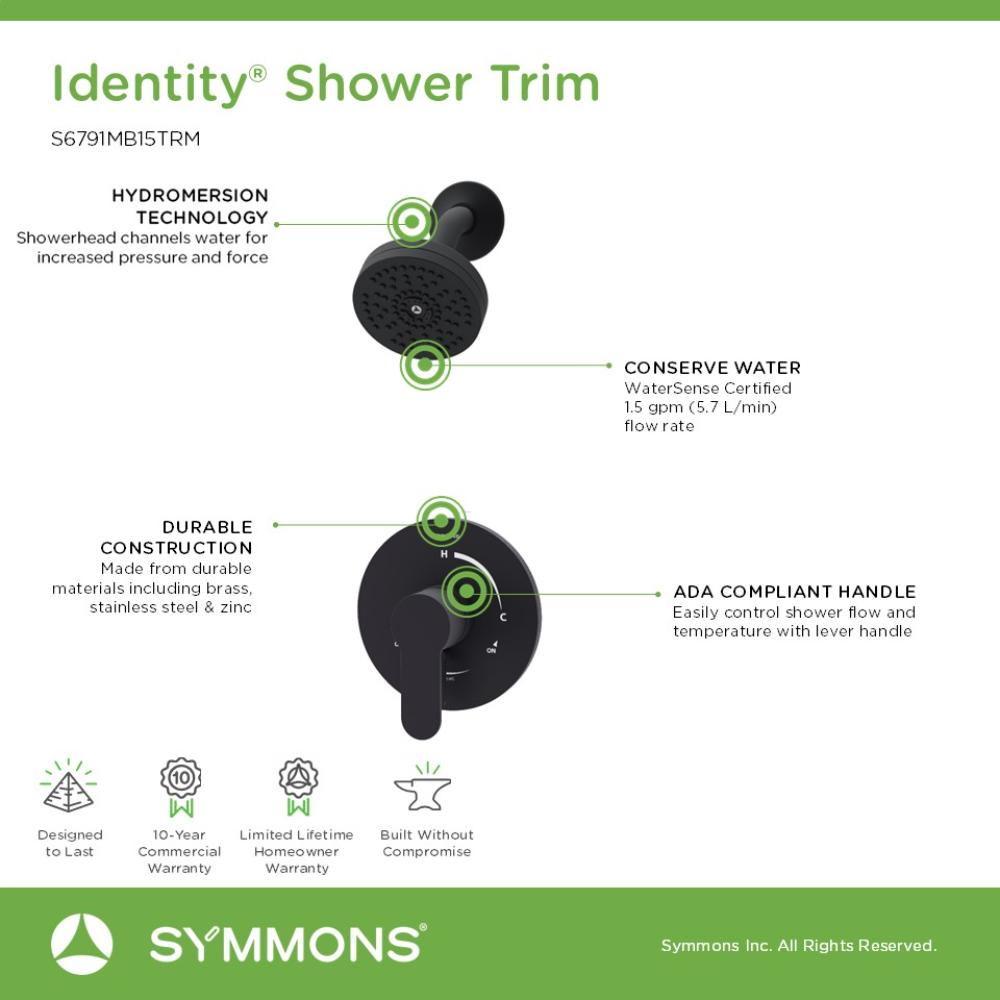 Symmons S6791MB15TRM Tub-Shower-Faucets - View #3