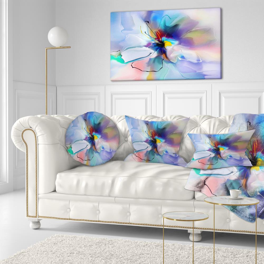 Designart CU15013-12-20 12-in x 20-in Blue Indoor Decorative Pillow