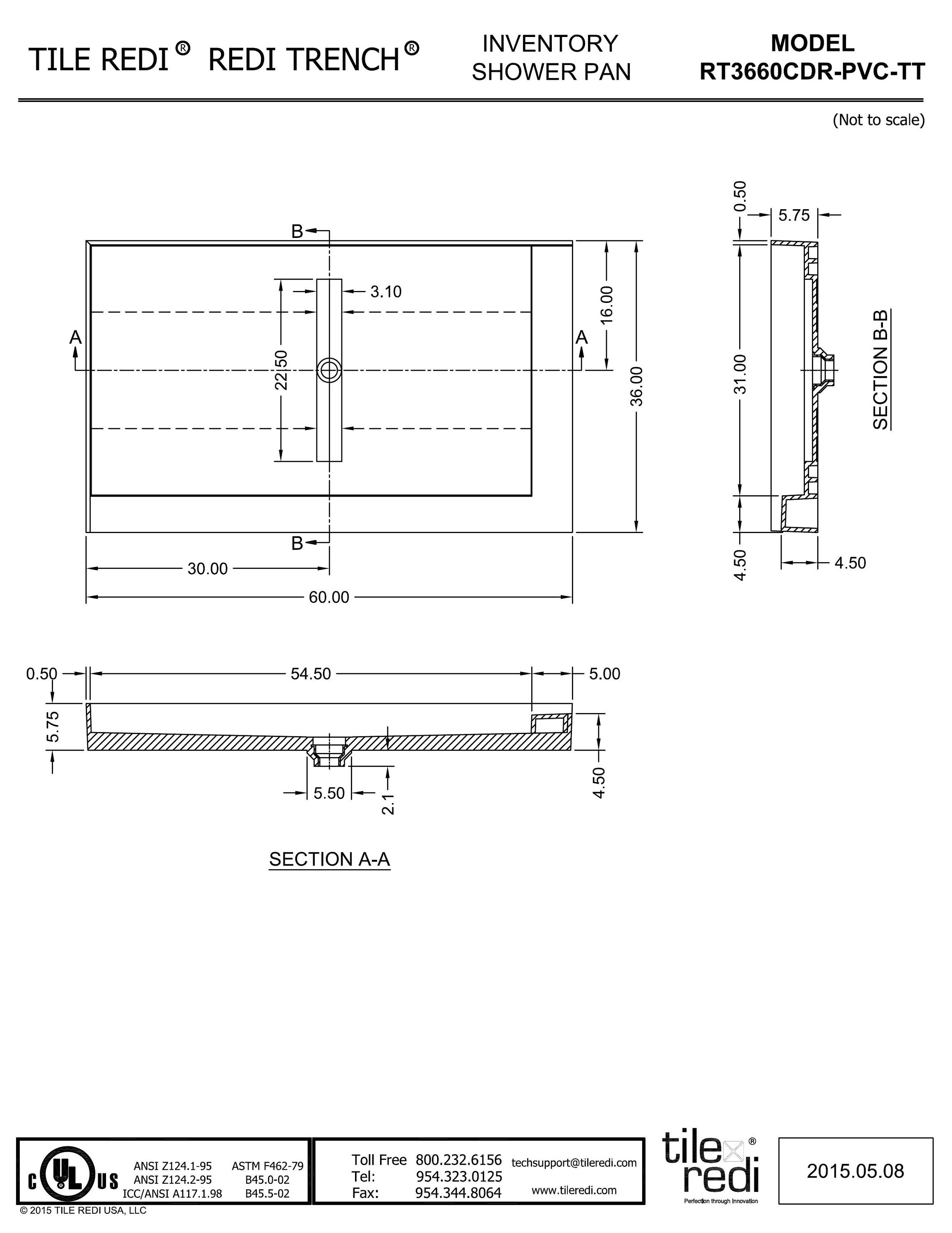 Tile Redi RT3660CDR-PVC-TT Shower-Floors - View #8