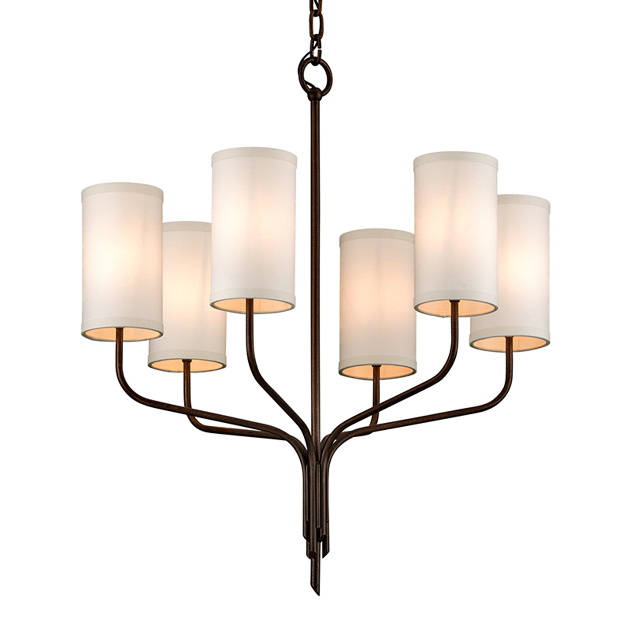 Troy Lighting F6176 Juniper 6-Light Juniper Bronze Transitional Dry Rated Chandelier