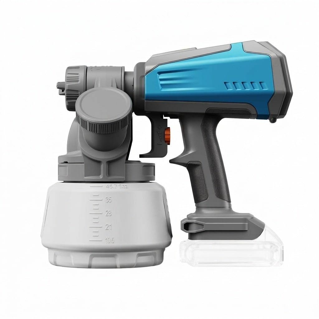 Misopily Cordless Brushless Paint Sprayer Compatible with Dewalt 20V Battery Side Feed Adjustable HVLP Spray Gun for Walls Cabinets Furniture 1 Piece #LMS0427E09
