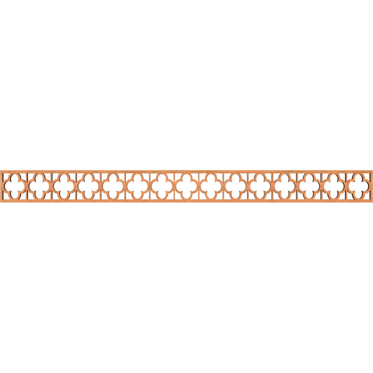 Ekena Millwork MLDB04X46WDLCH Woodall Fretwork Flat Trim 4-in x 3.87-ft Cherry Brown Unfinished 2156273 Pierced Wall Panel Moulding