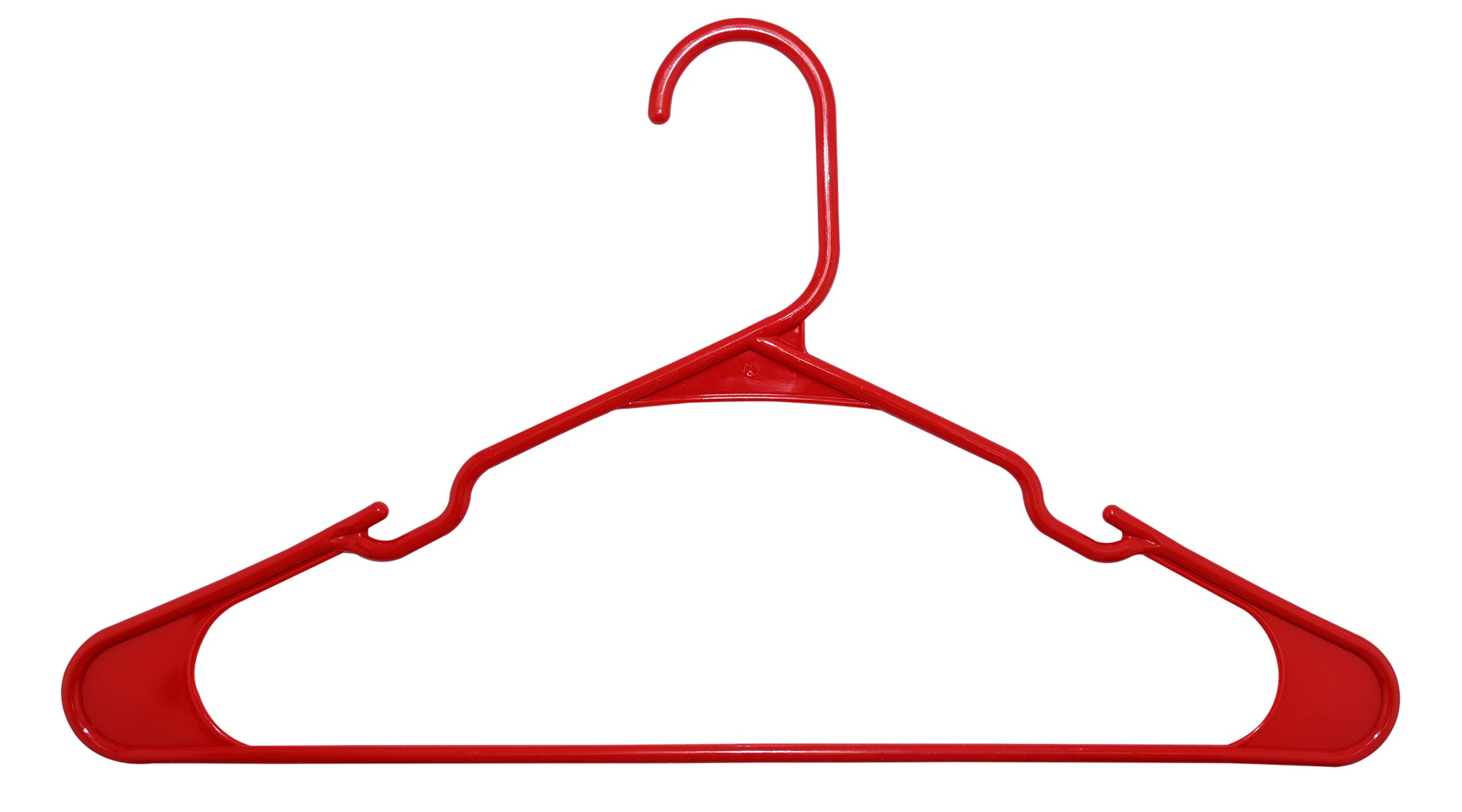 Style Selections 50 -Pack Red Plastic Clothes Hanger 16.5-in x 9-in