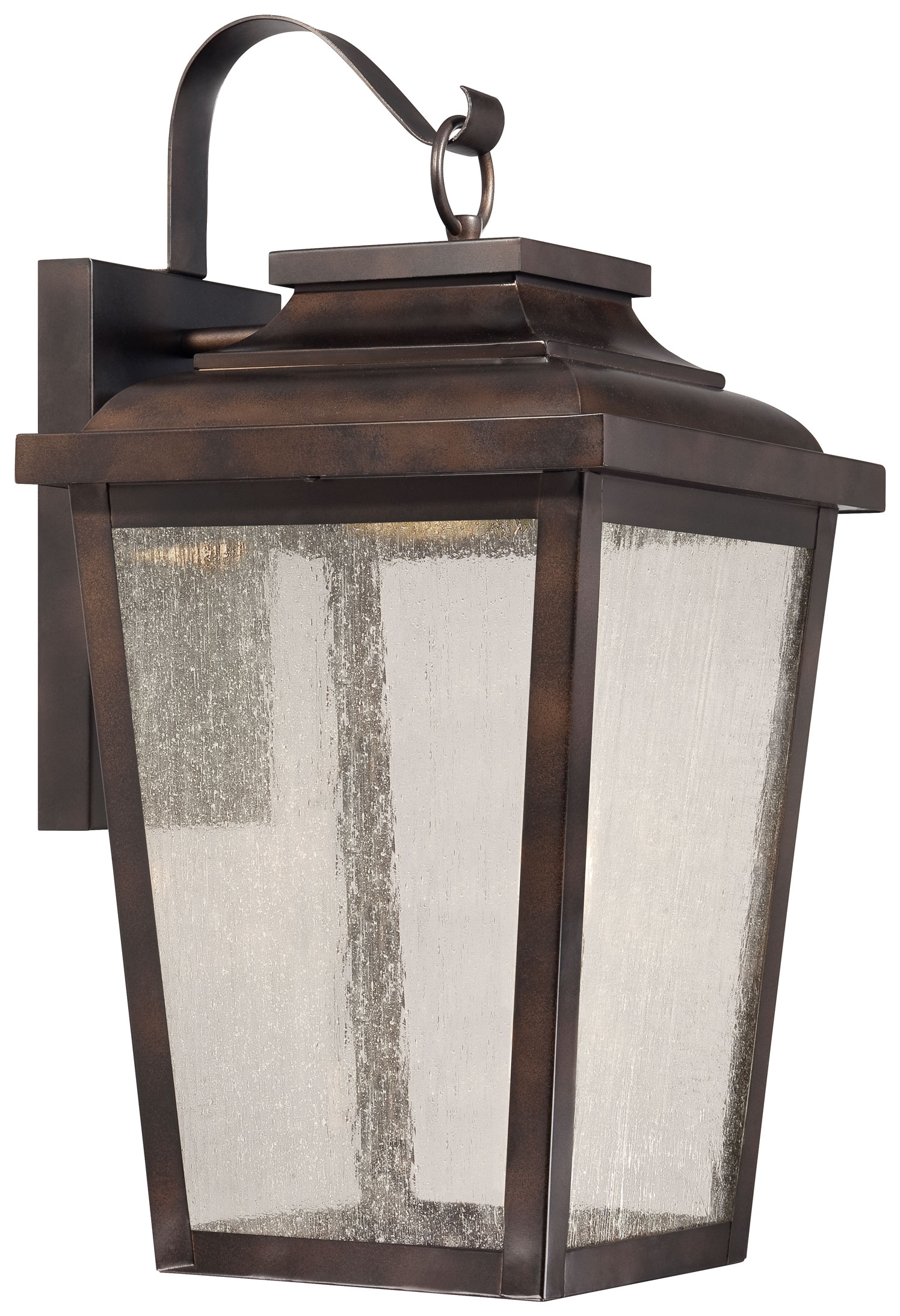 Minka Lavery 72173-189-L Irvington Manor 20.75-in H Matte Bronze Hardwired Integrated LED Outdoor Wall Light