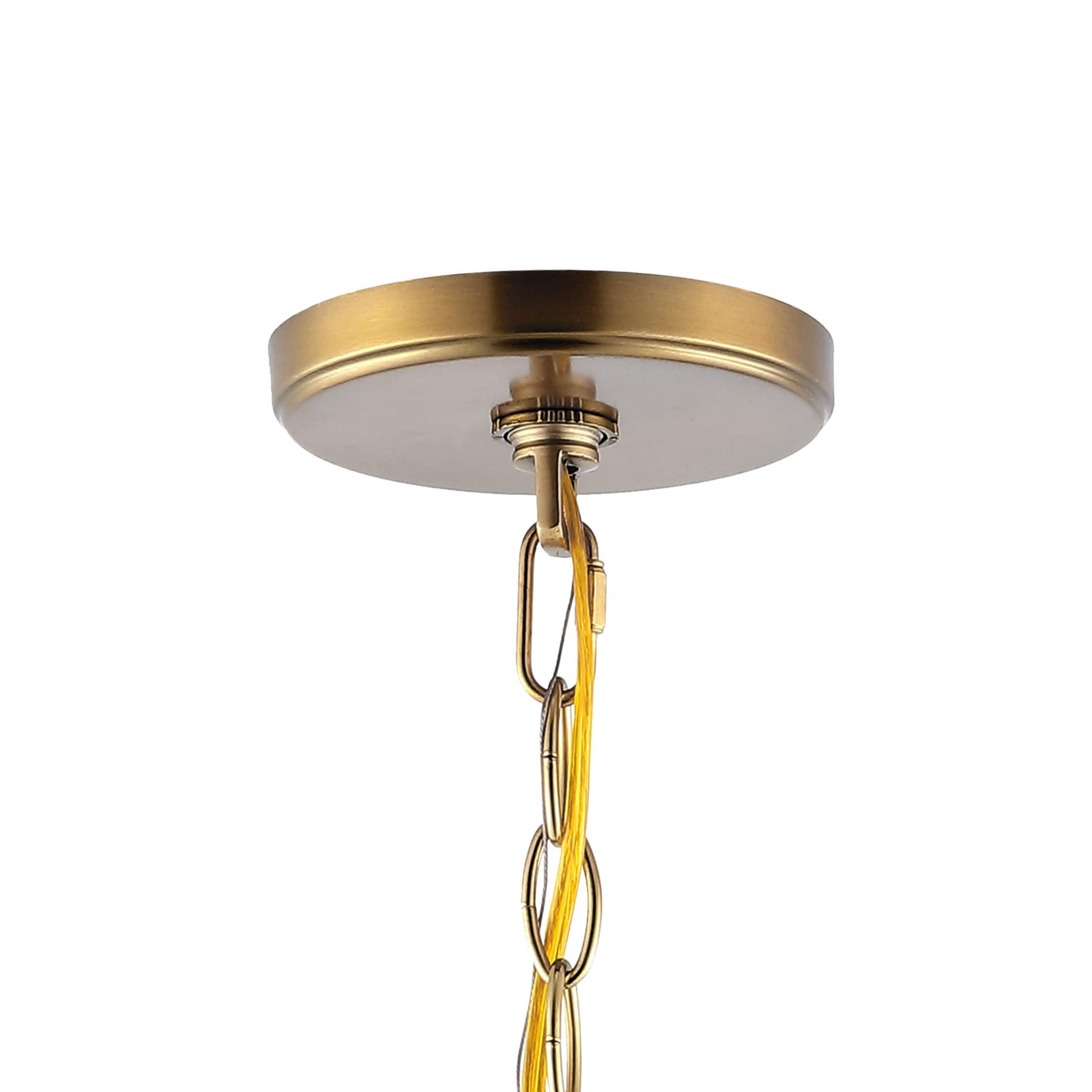 Bee 13.5" 3-Light Brass Gold and Clear Glass Pendant