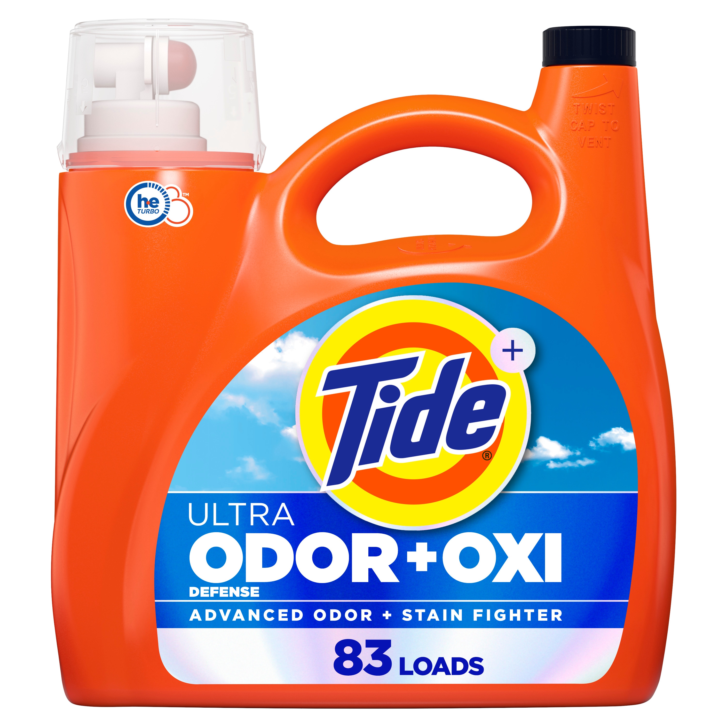 Tide 3077217534 Ultra Odor Defense OXI HE Laundry Detergent 83 Loads 117 -fl oz