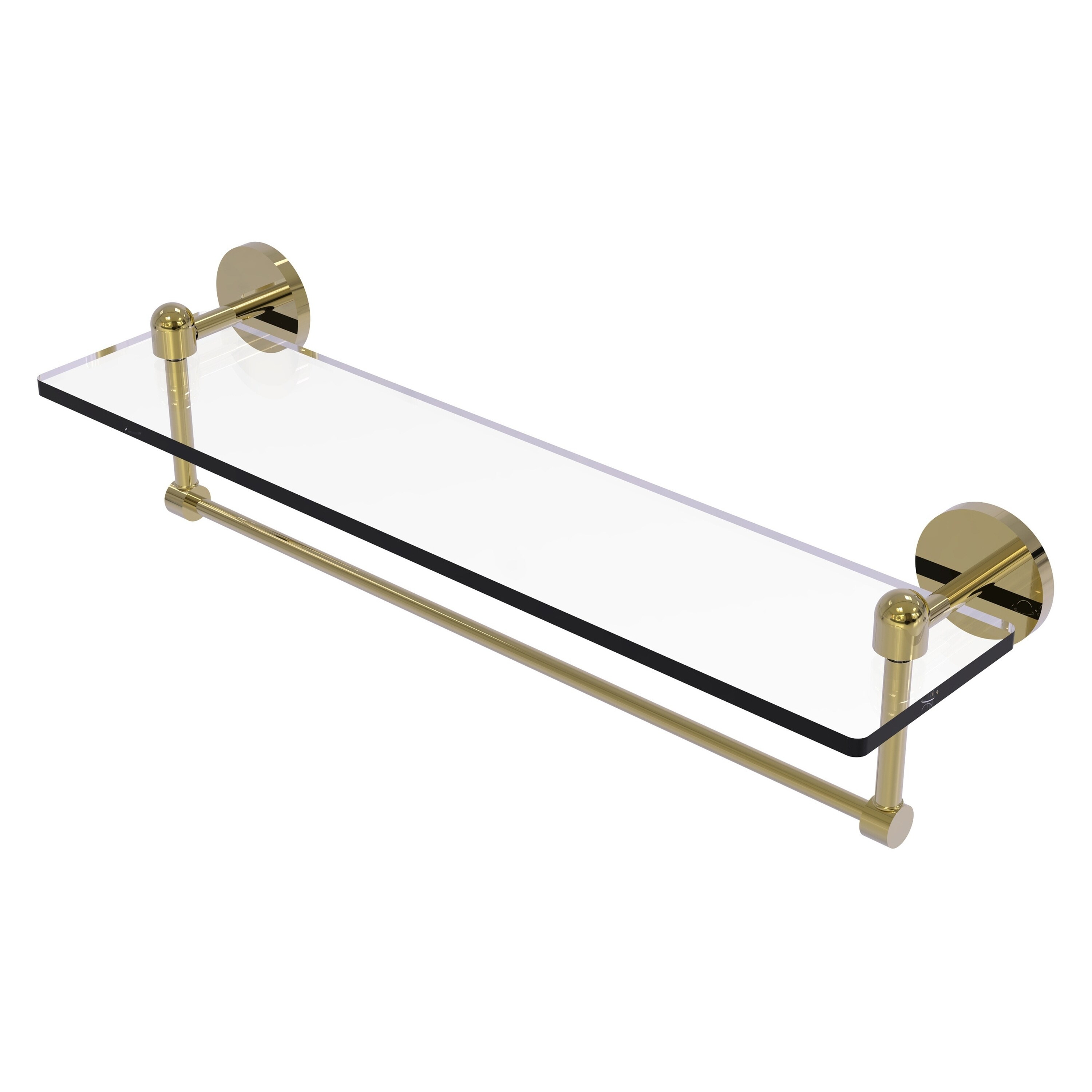 Allied Brass TA-1TB/22-UNL Tango Unlacquered Brass Wall mount Bathroom Shelf ( 22-in x 5-in x 5-in )