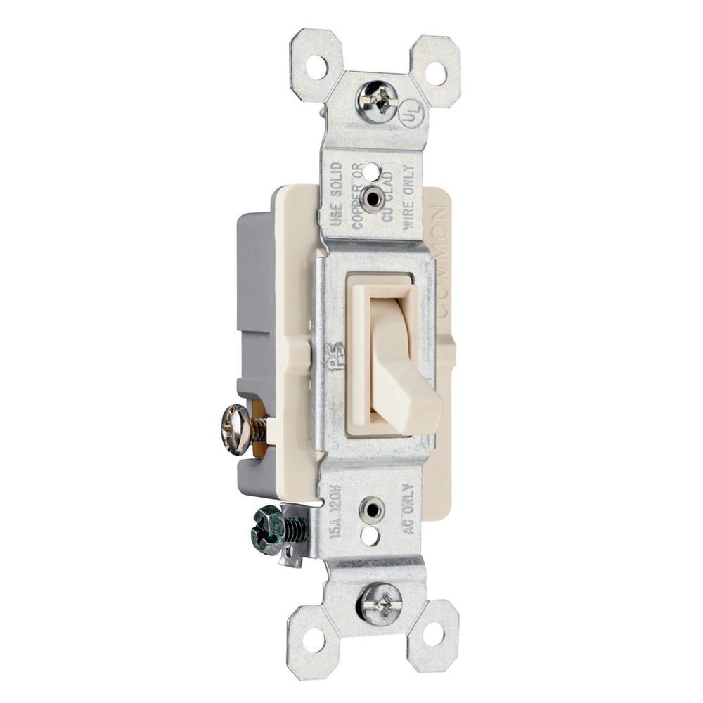 Legrand 663LAGU 15-amp 3-way Framed toggle Light Switch , Light almond