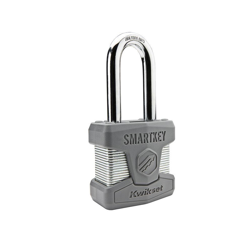 Kwikset 026SMT LNG SHKL PDL 50MM CP Keyed Padlock, 2-in Wide x 2-in Shackle