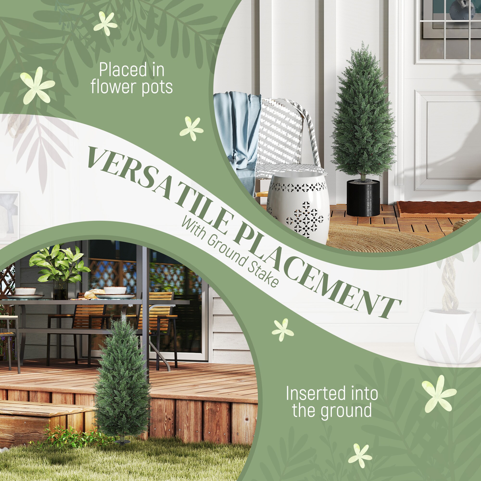 HomCom 83C-005V01GN Artificial-Plants-Trees - View #8