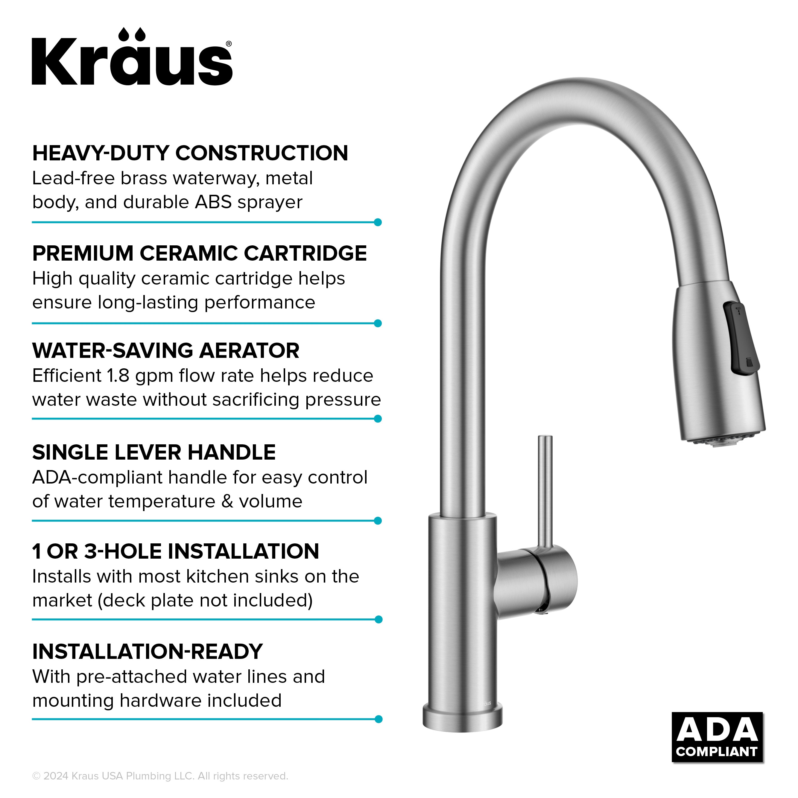 Kraus KPF-1626SFS Kitchen-Faucets - View #13