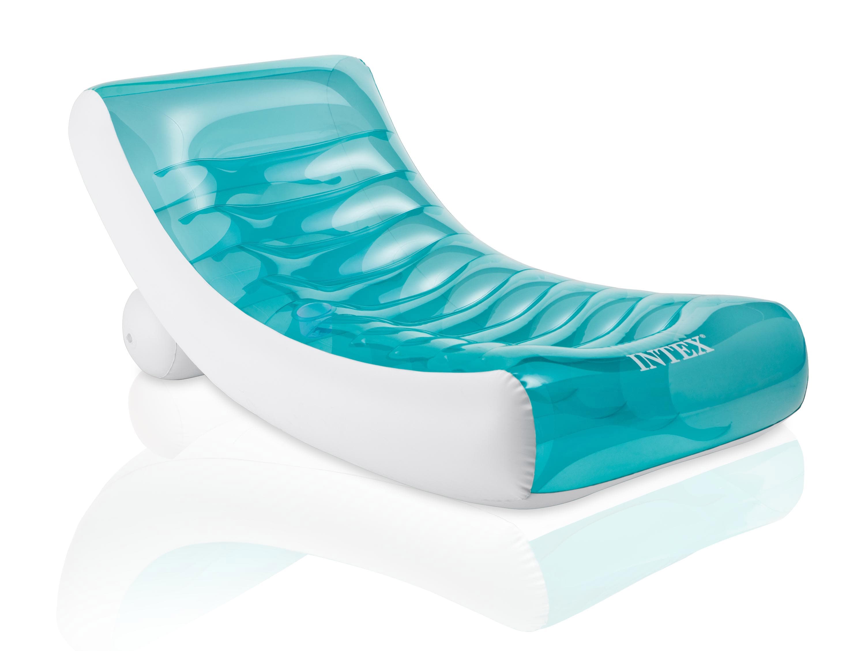 Intex 74-in x 39-in 1-Seat Blue Inflatable Lounger 2-Pack in the Pool department at
