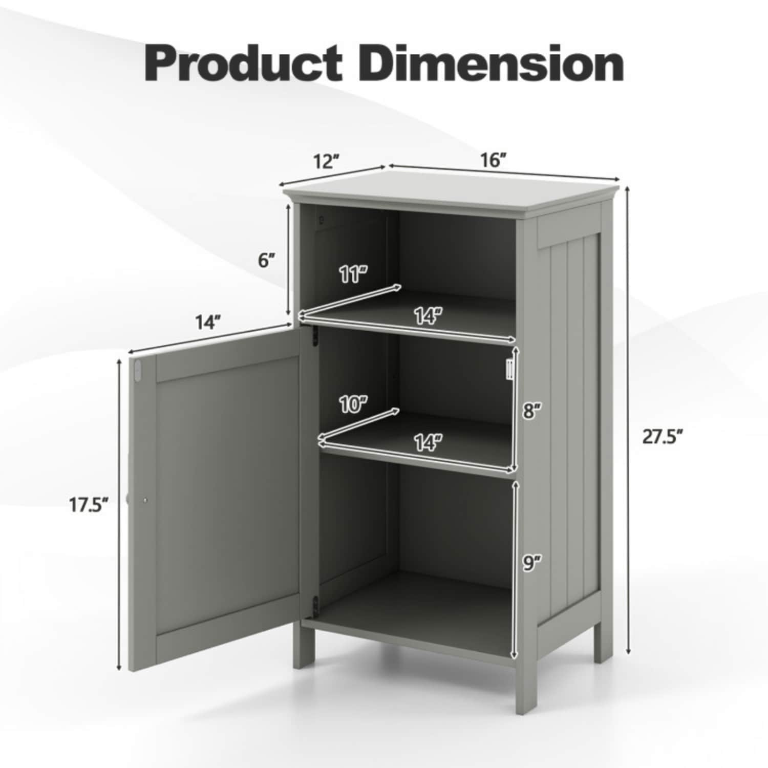 Vanityfus VA-HYA019319GR Linen-Cabinets - View #6