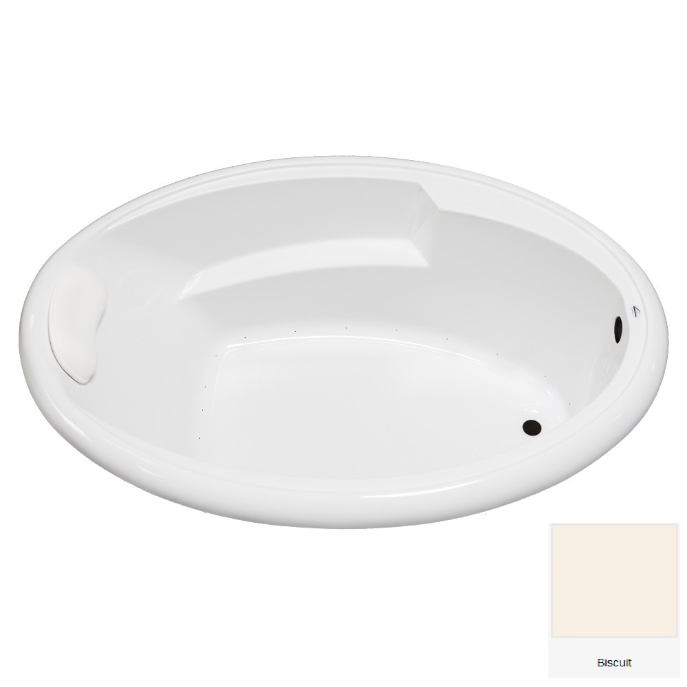 Laurel Mountain 6042VTA528 Vansant l 42.0-Inches x 60.0-Inches Biscuit Acrylic Oval Drop-in Air bath ( Reversible Drain )