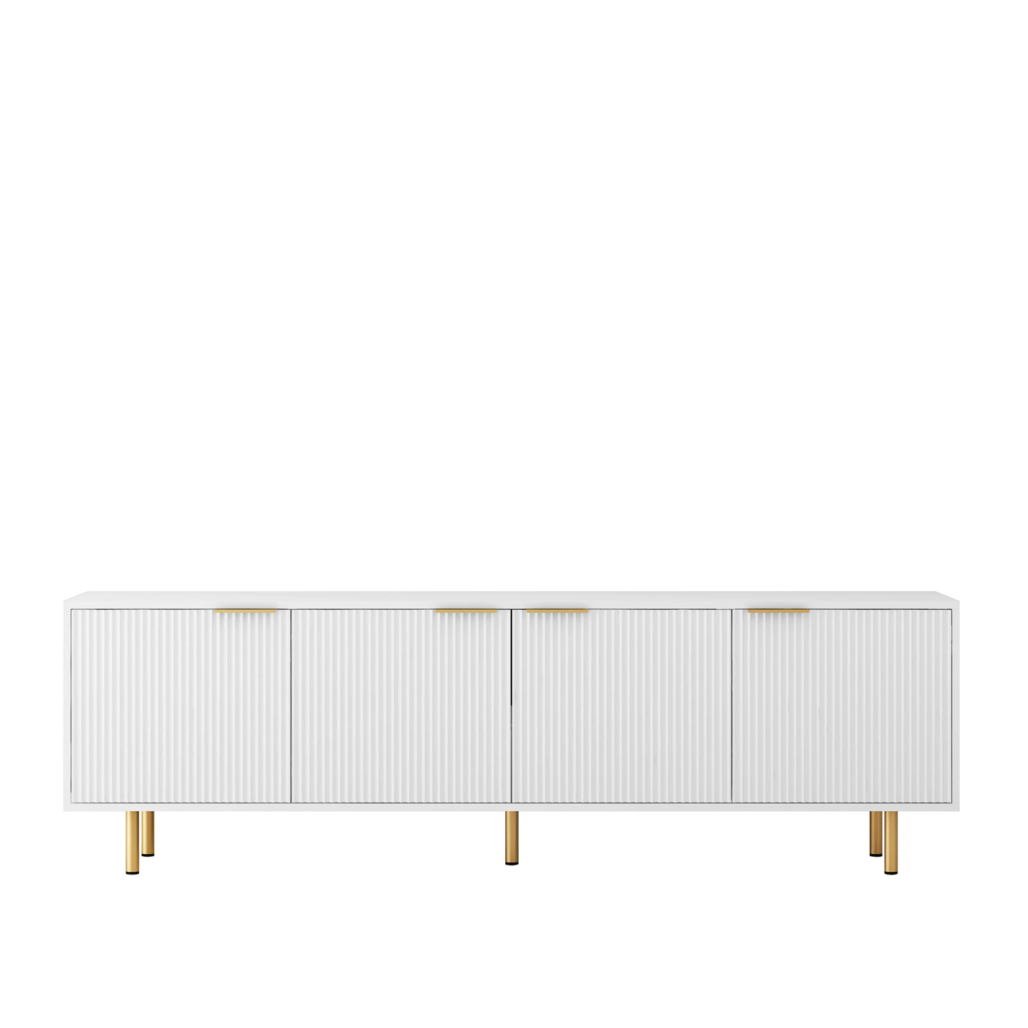 Clihome - TV Stands Modern/Contemporary White 68.89-in W TV stand ( Accommodates TVs up to 65-in )