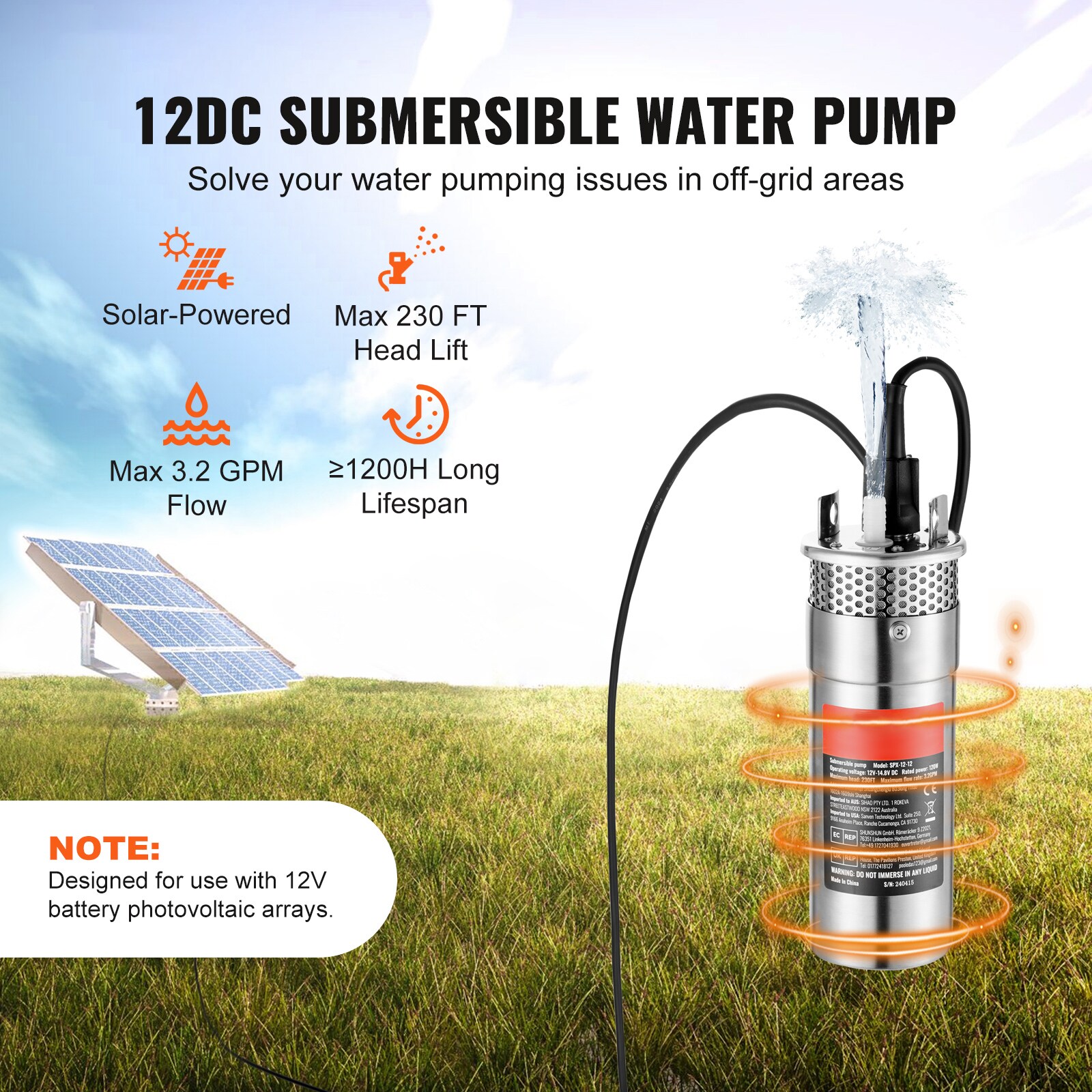 VEVOR SCTYNSB120W303893V9 pumps - View #2