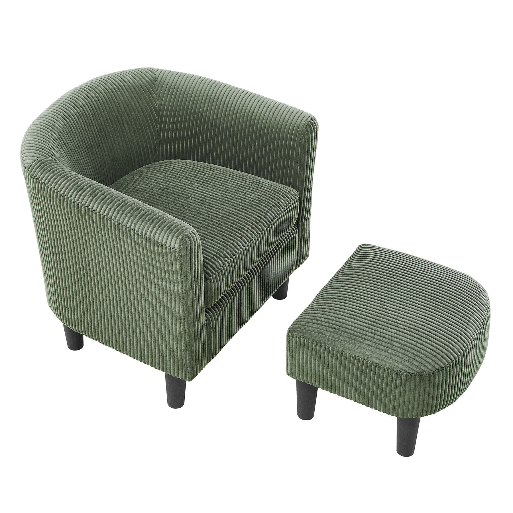 Damerin CXZ-114 Modern Green Corduroy Accent Chair