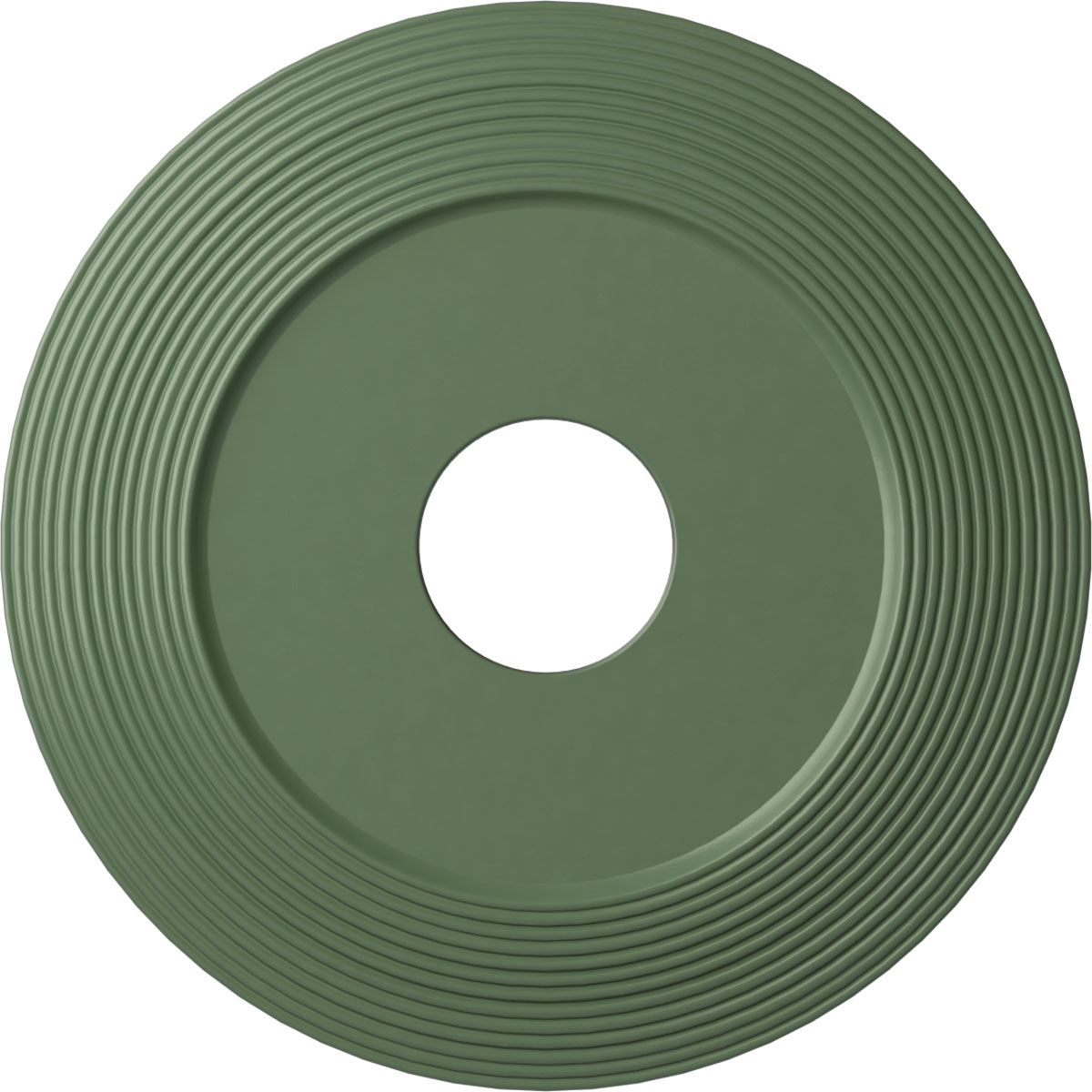 Ekena Millwork CM16ADAGF Adonis 16.125-in W x 16.125-in L Painted Athenian Green Polyurethane Whole Ceiling Medallion