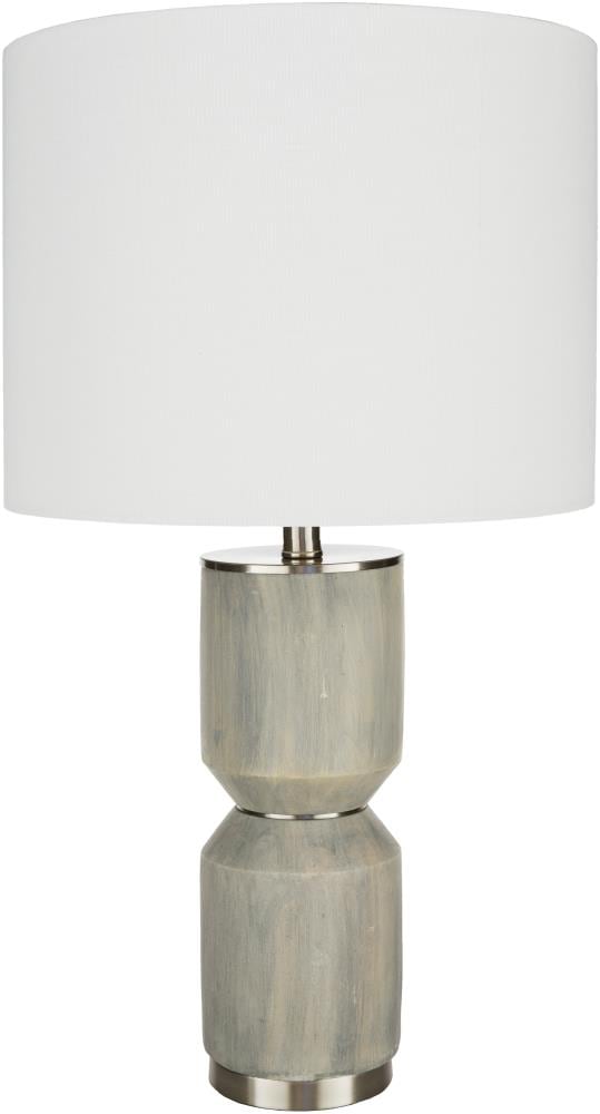 Surya LLS-002 Wells 27-in Medium Gray On/Off switch Table Lamp with Linen Shade