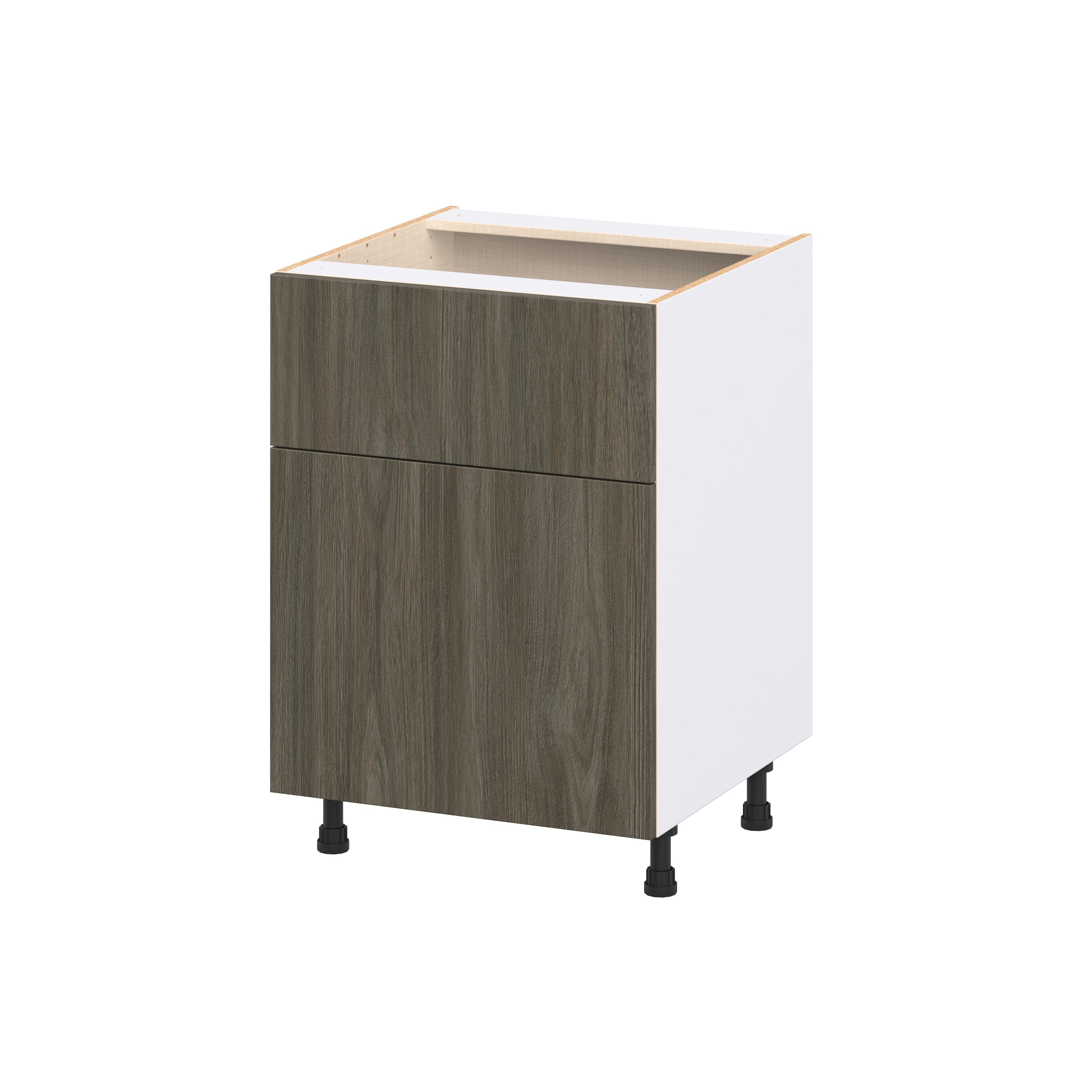 Hugo&Borg DSB24A(L/R)-SA Savane 24-in W x 34.5-in H x 24.5-in D Burnt Walnut Base Fully assembled Cabinet Flat Panel Slab