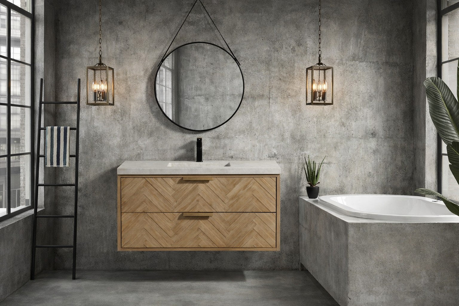Ari Kitchen & Bath AKB-CARLSBAD-42-WHFR Bath-Vanity-Combo - View #3