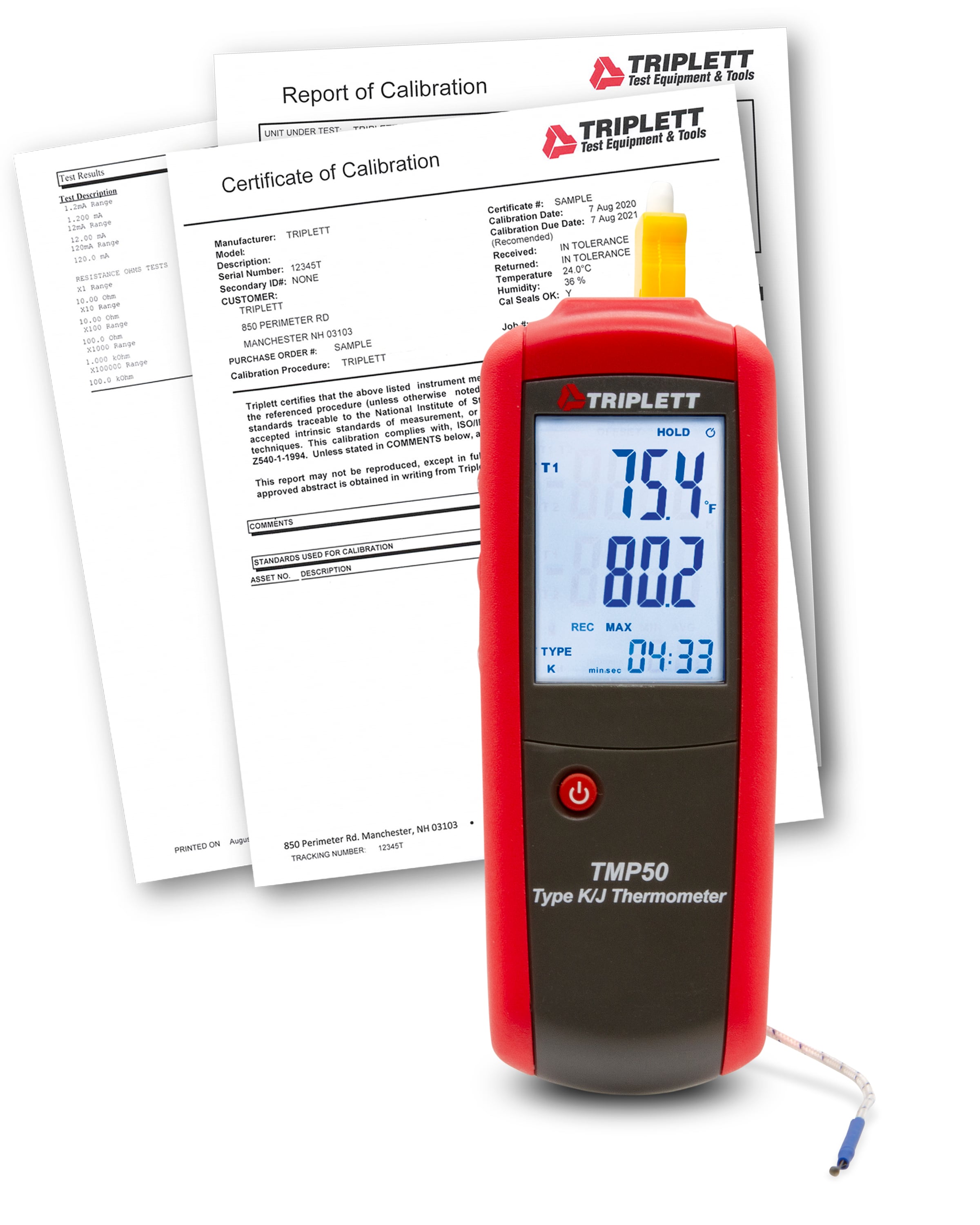 TRIPLETT TMP50-NIST Digital Display Specialty Meter