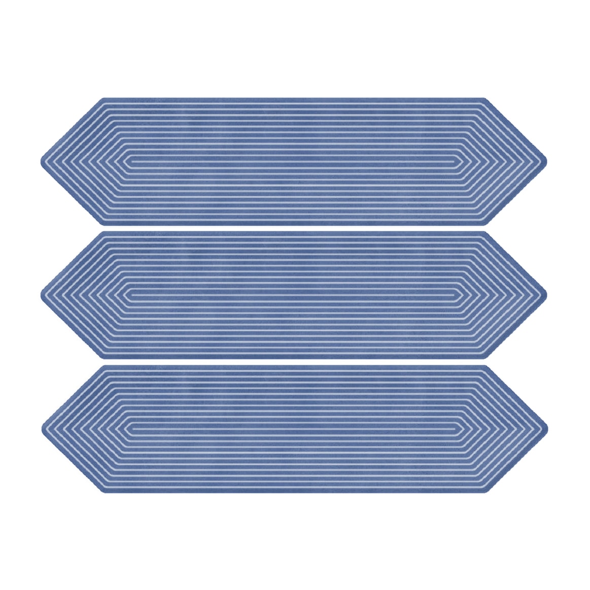 Giorbello G2124-D Decor Indigo 3-in x 12-in Glazed Ceramic Subway Wave Floor and Wall Tile (5-sq. ft/ Carton)