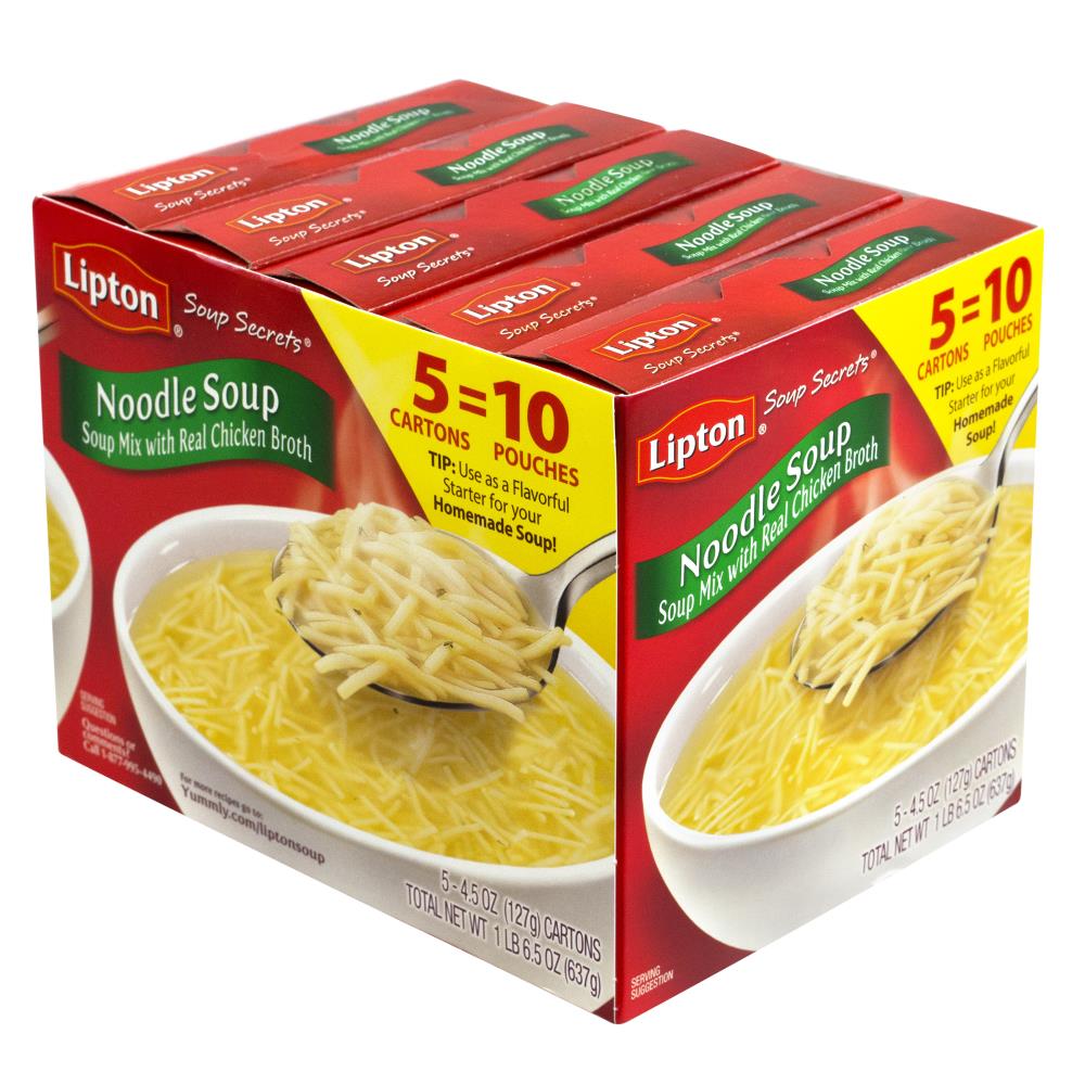 Lipton Noodle Soup Mix, 2 Pouch Box, 5 Pack - Convenient and Delicious  Snack Mix for a Hearty Bowl of Chicken Noodle Soup in the Snacks & Candy  department at