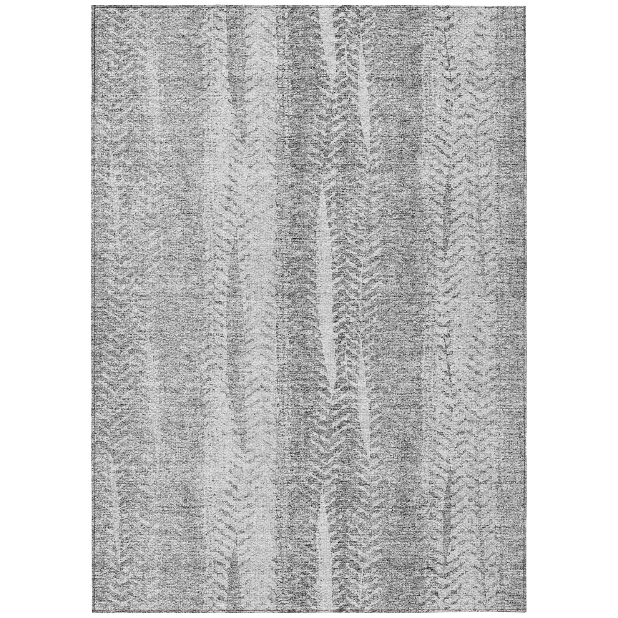 Addison Rugs ACN694SV9X12 Chantille ACN694SV 9 x 12 (ft) Polyester Silver Rectangular Indoor/Outdoor Geometric Machine washable Area rug