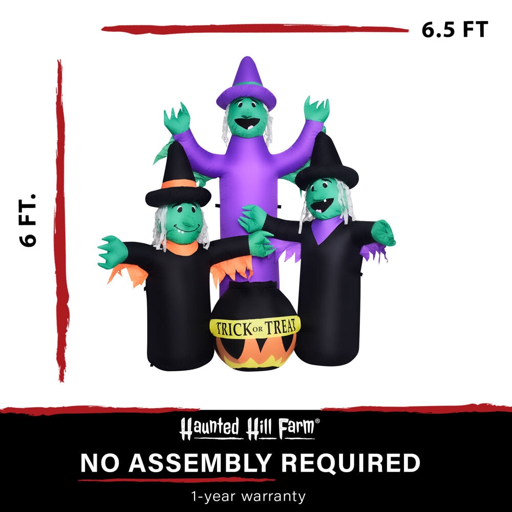 Haunted Hill Farm HIWITCHTRIO061-L Outdoor-Halloween-Decor - View #2