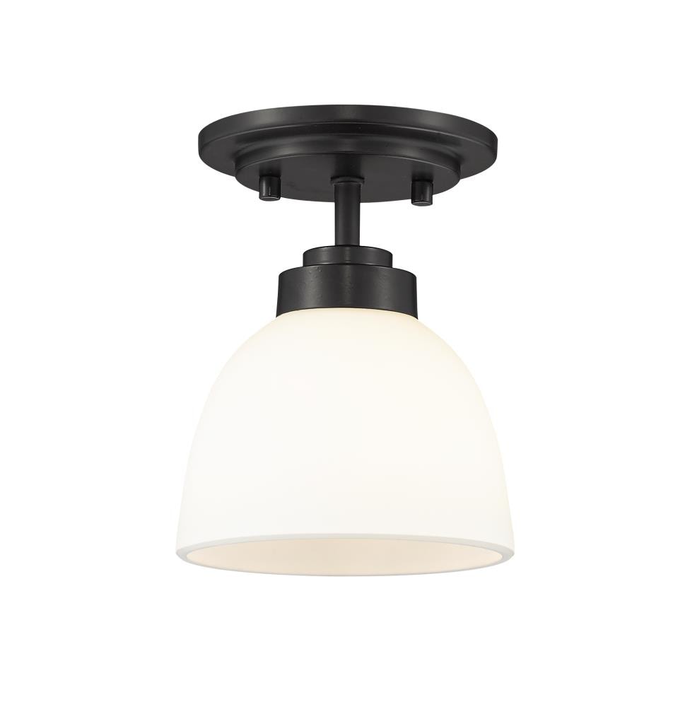 Z-Lite 443F1-MB Ashton 1 -Light 6-in Matte Black Flush Mount Light