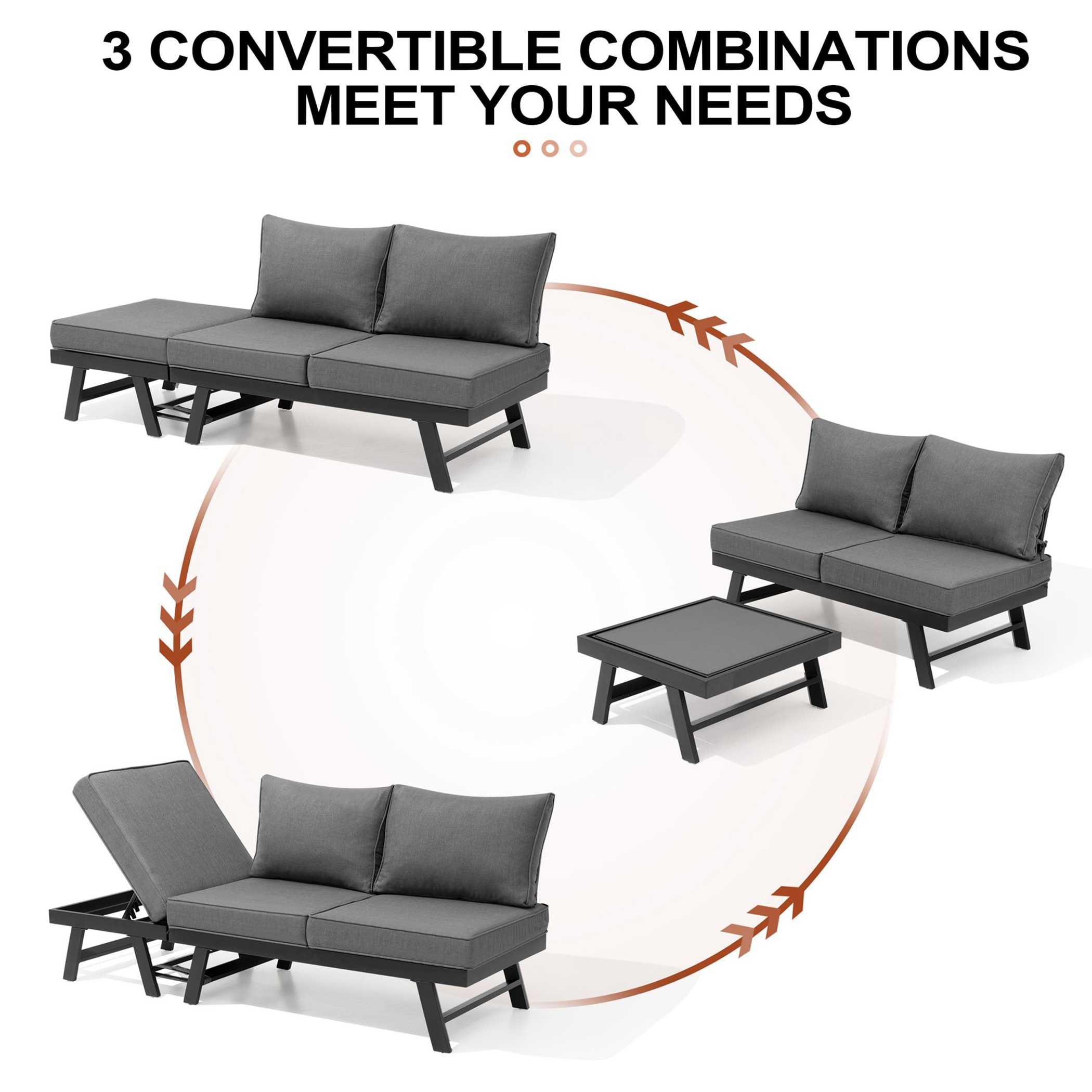 Crestlive Products CL-SF004GRY Patio-Sofas-Daybeds - View #4