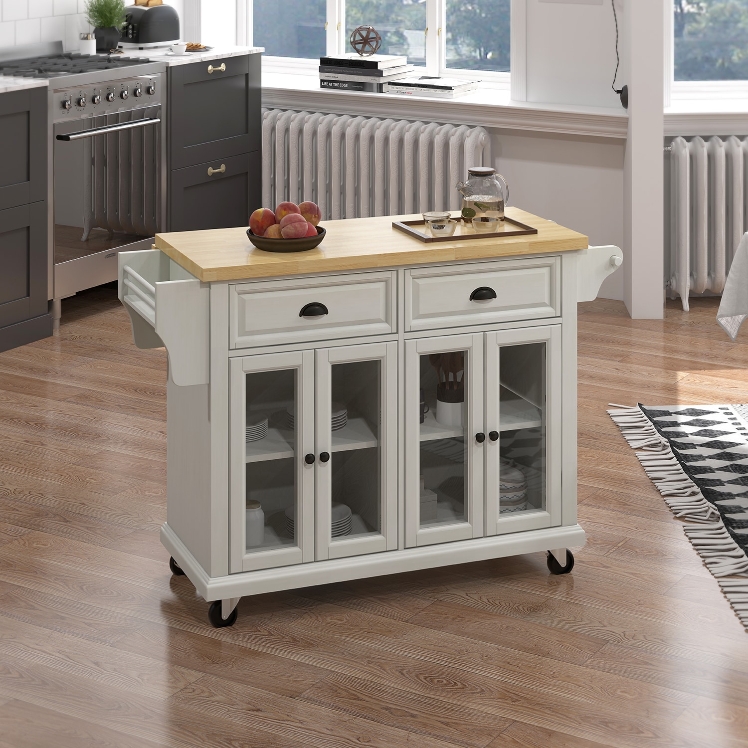 14 Karat Home 18-in W x 36-in H Wood Composite White Freestanding ...