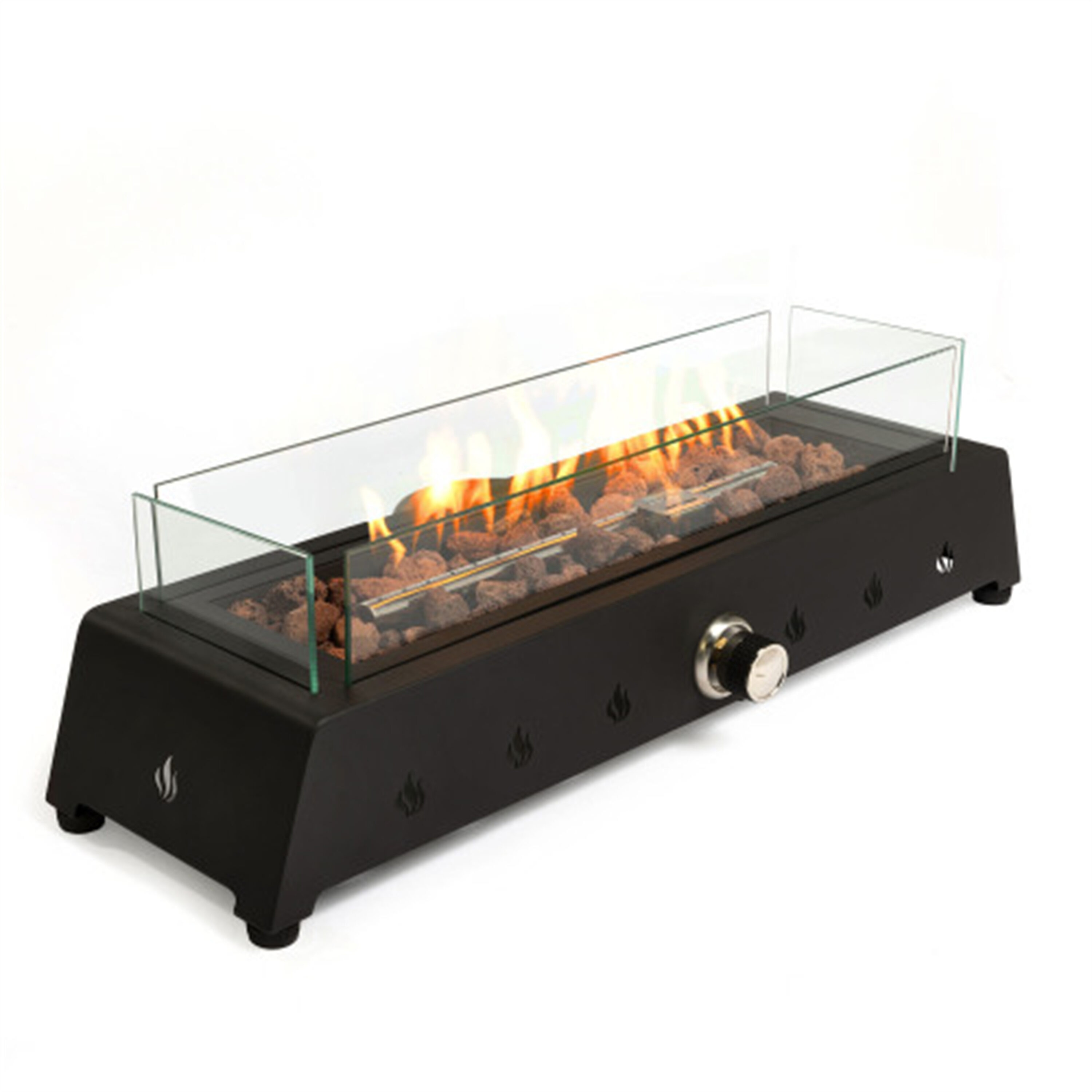 Damerin HL27Q 40000 -BTU Black Steel Liquid propane Outdoor Fireplace