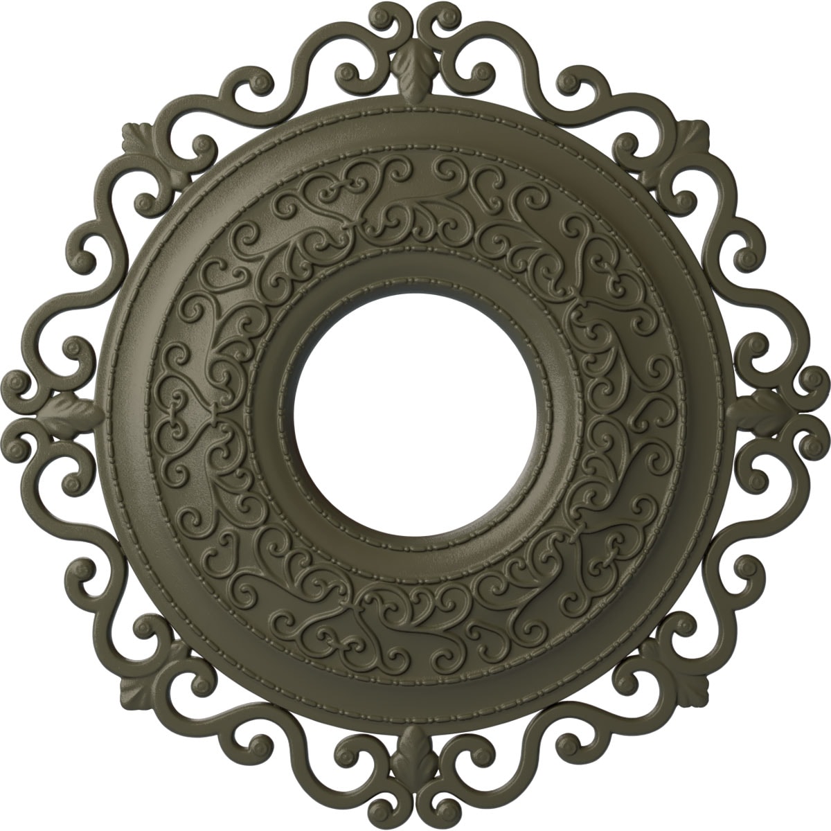 Ekena Millwork CM22ORWHF Orrington 22-in W x 22-in L Painted Witch Hazel Polyurethane Whole Ceiling Medallion