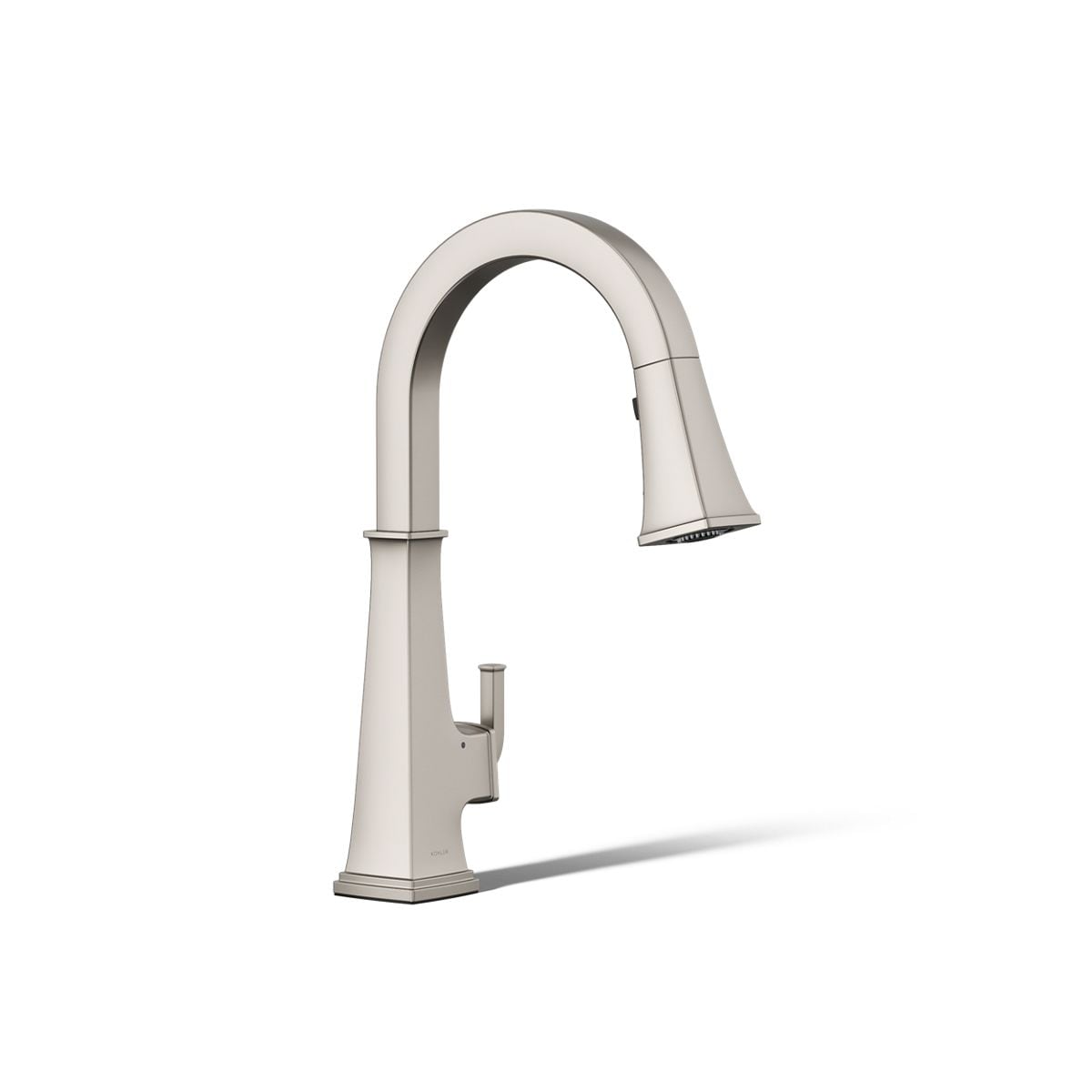 KOHLER K-23832-VS Riff Vibrant Stainless Single Handle Deck-mount Touchless Pull-down Kitchen Faucet with Sprayer