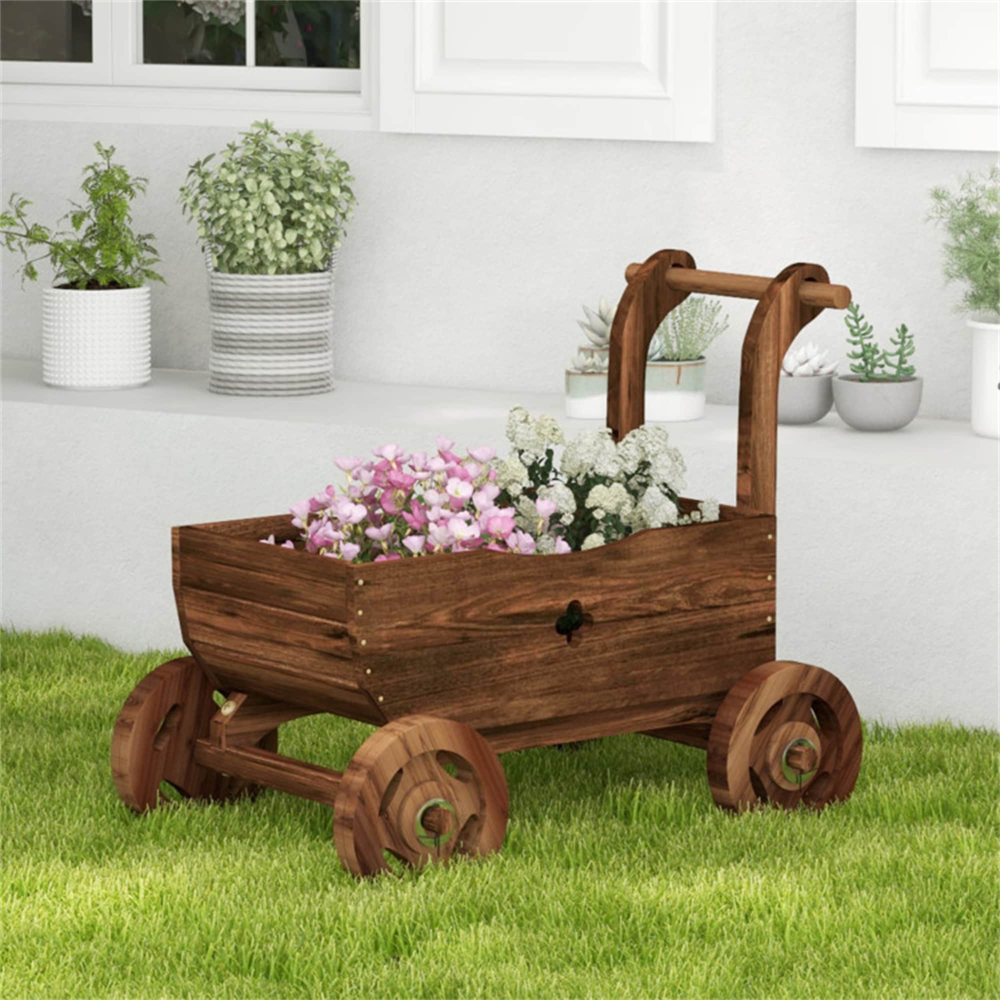 BABOOM BOM-T3930CF-CO 15-in W x 27-in L x 21-in H brown/fir wood Wood Raised Planter Box