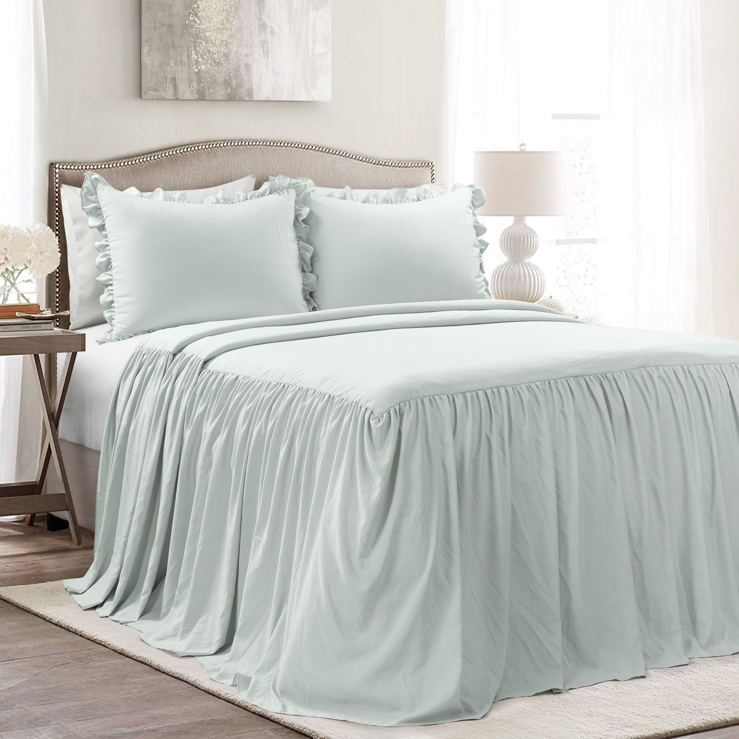 Lush Decor 21T011059 Sea salt Solid Queen Bedspread