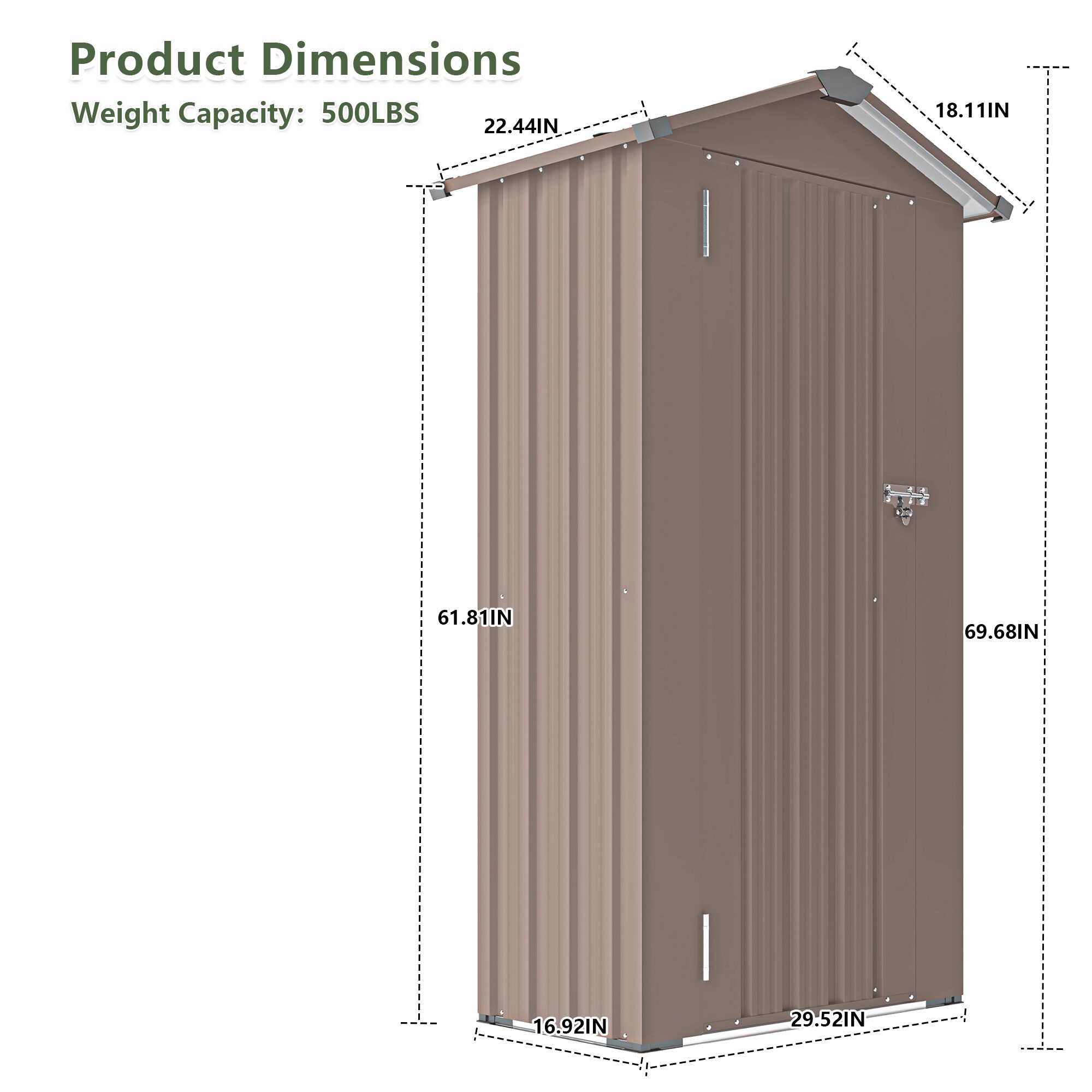 Clihome CL-CC-83840 Metal-Storage-Buildings-Sheds - View #7