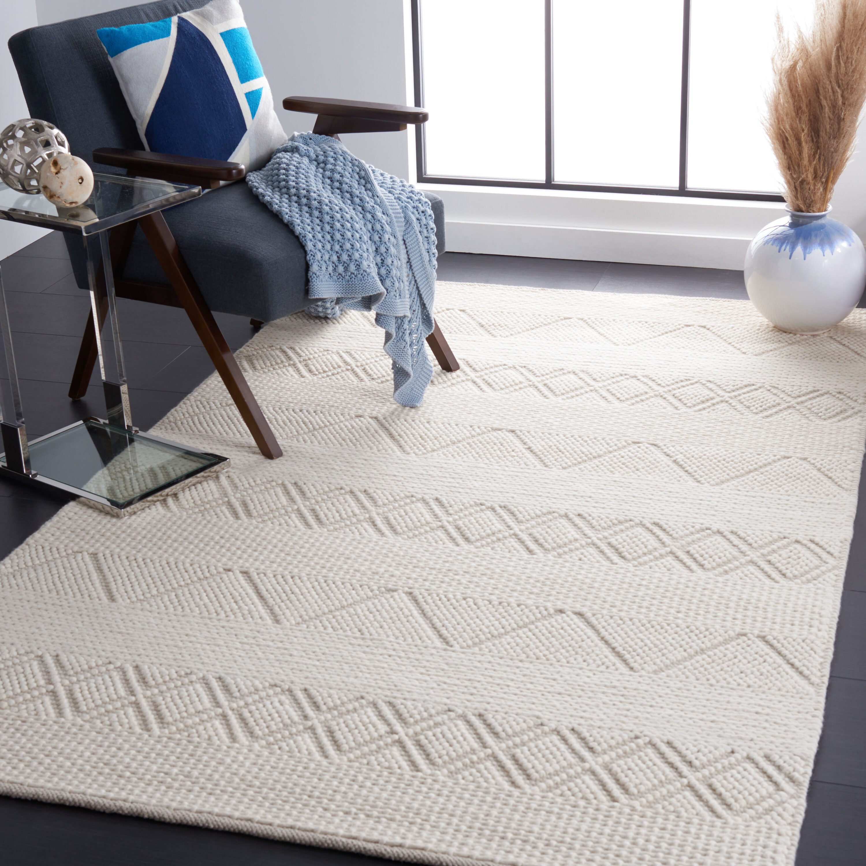  Natura 214 Ivory Contemporary 5ft x 8ft Medium Rectangle Rug