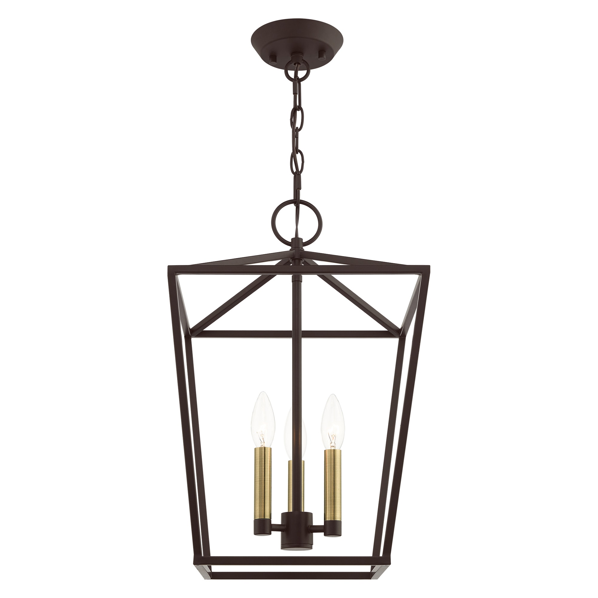Devonshire Bronze 3-Light Convertible Lantern Pendant