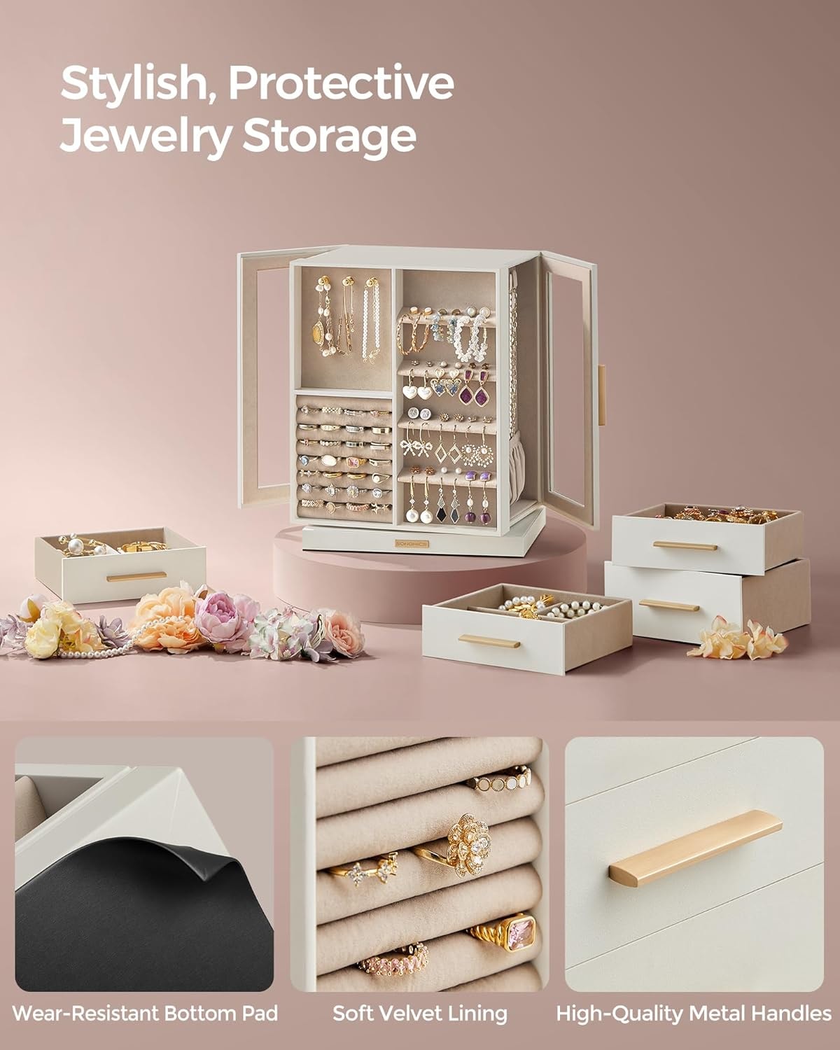 SONGMICS HOME JBC170W01 Jewelry-Organization - View #3